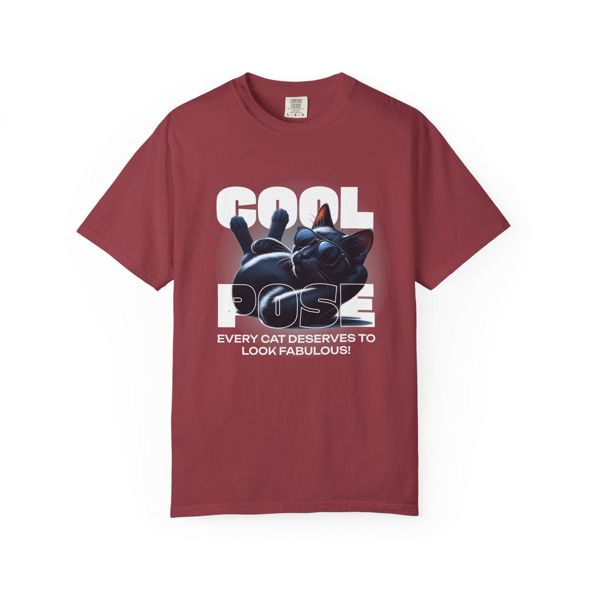 Cool Pose Cat T-Shirt — "Every Cat Deserves to Look Fabulous" Graphic Tee
