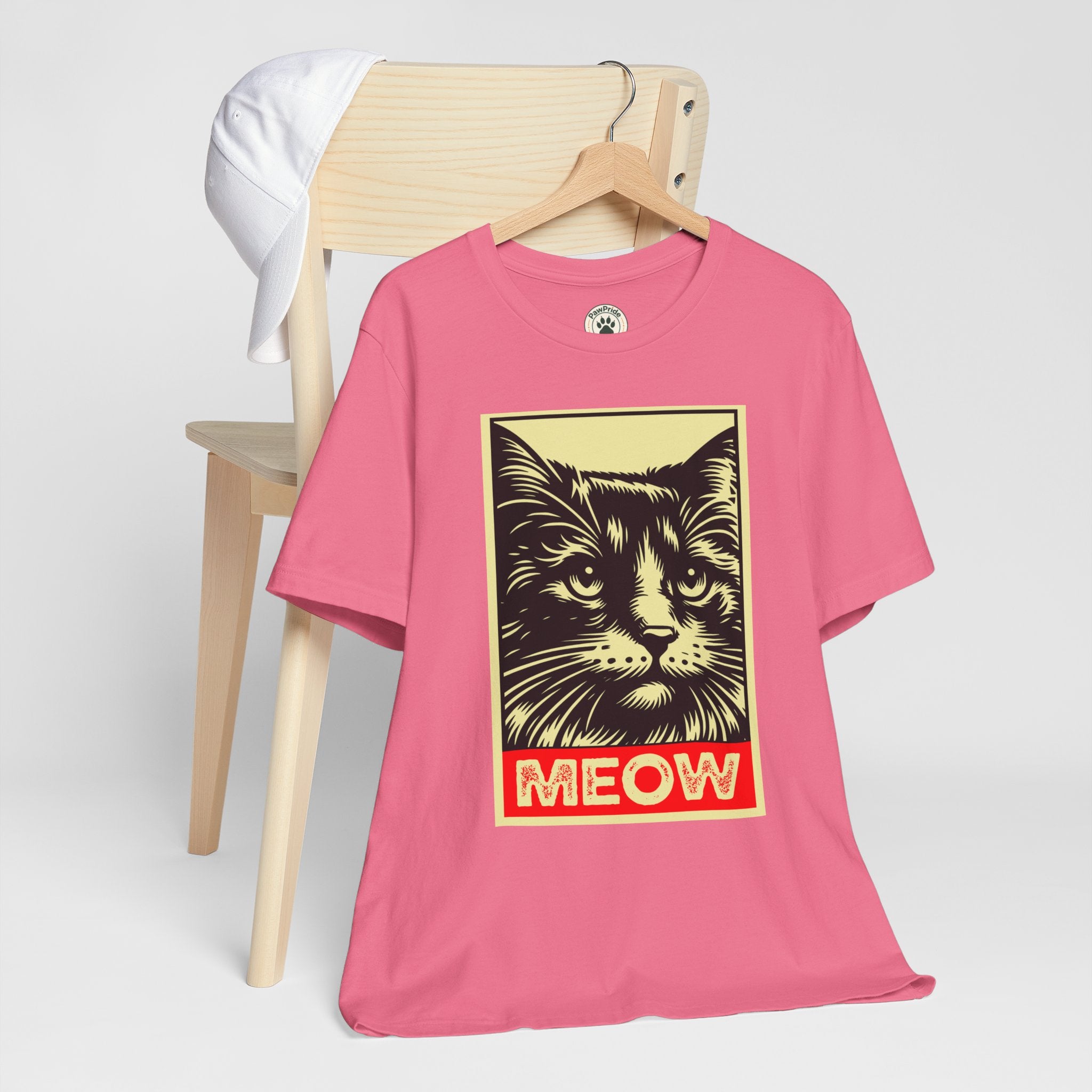 Meow Cat Portrait Tee — Graphic Cat Shirt