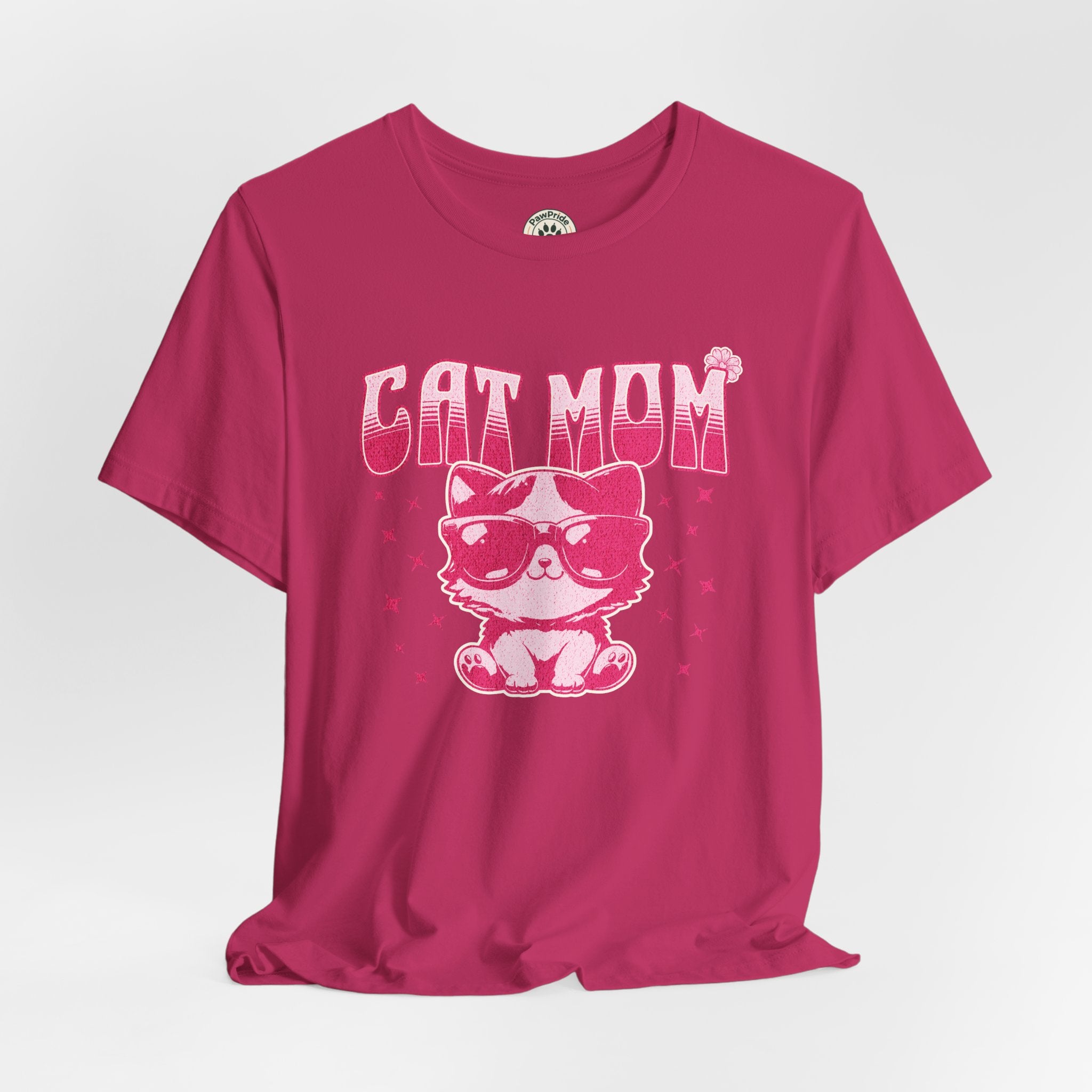 Cat Mom T-Shirt — Pink Cute Cat Graphic Tee