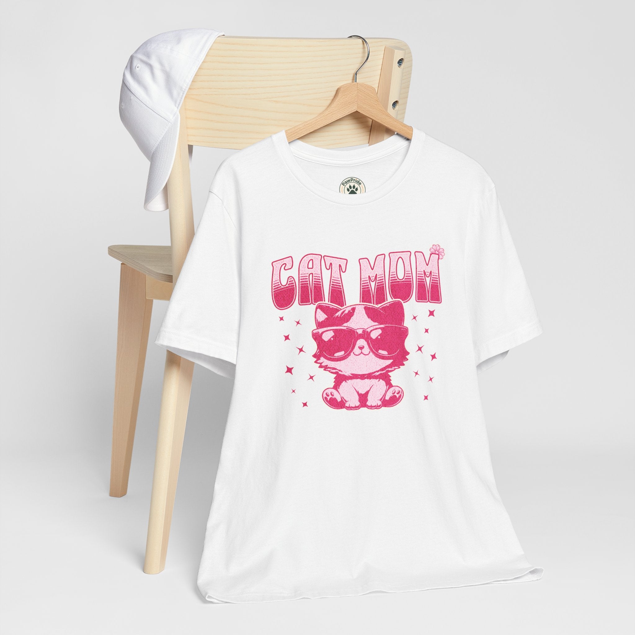 Cat Mom T-Shirt — Pink Cute Cat Graphic Tee