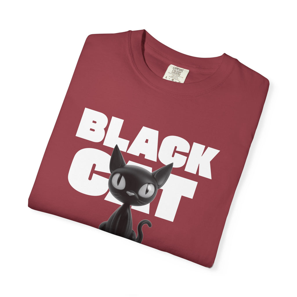 Black Cat Graphic T-Shirt — Cute Spooky Halloween Tee