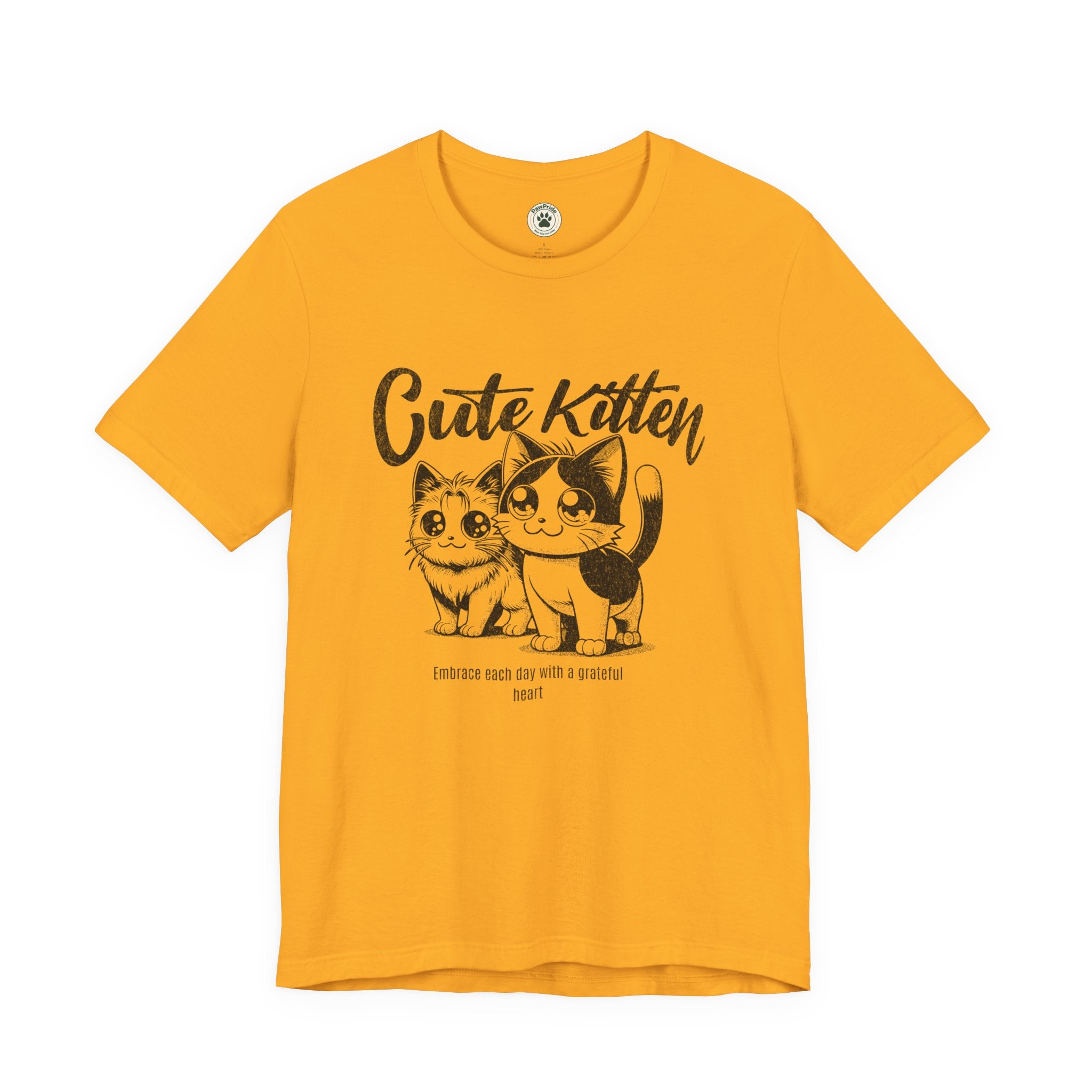 Cute Kitten T-Shirt — Vintage Black & White Cat Graphic Tee