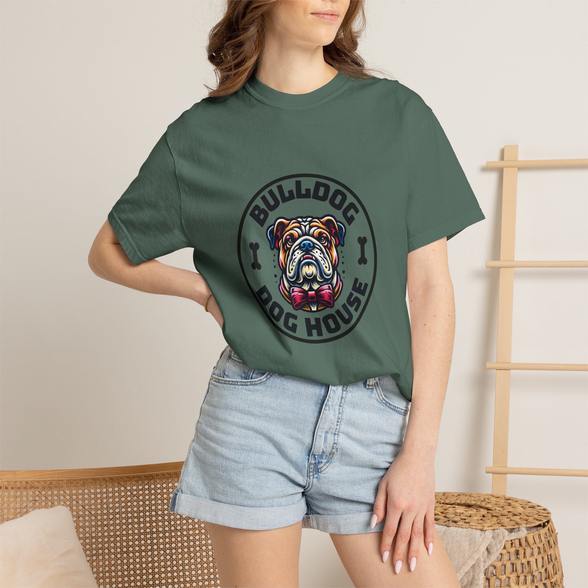 Bulldog Dog House T-Shirt — Vintage Bulldog Logo Tee