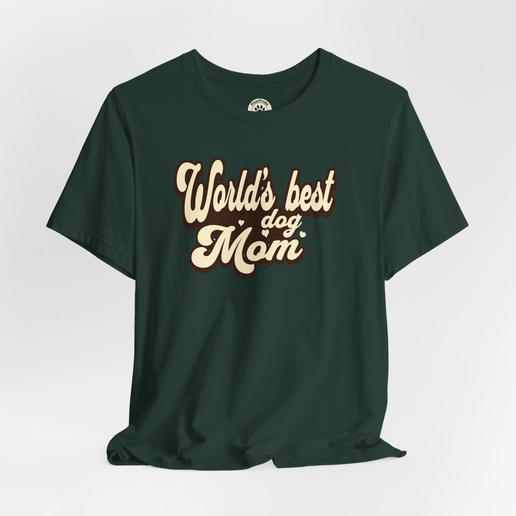 World's Best Dog Mom T-Shirt — Retro Script Pet Mom Tee