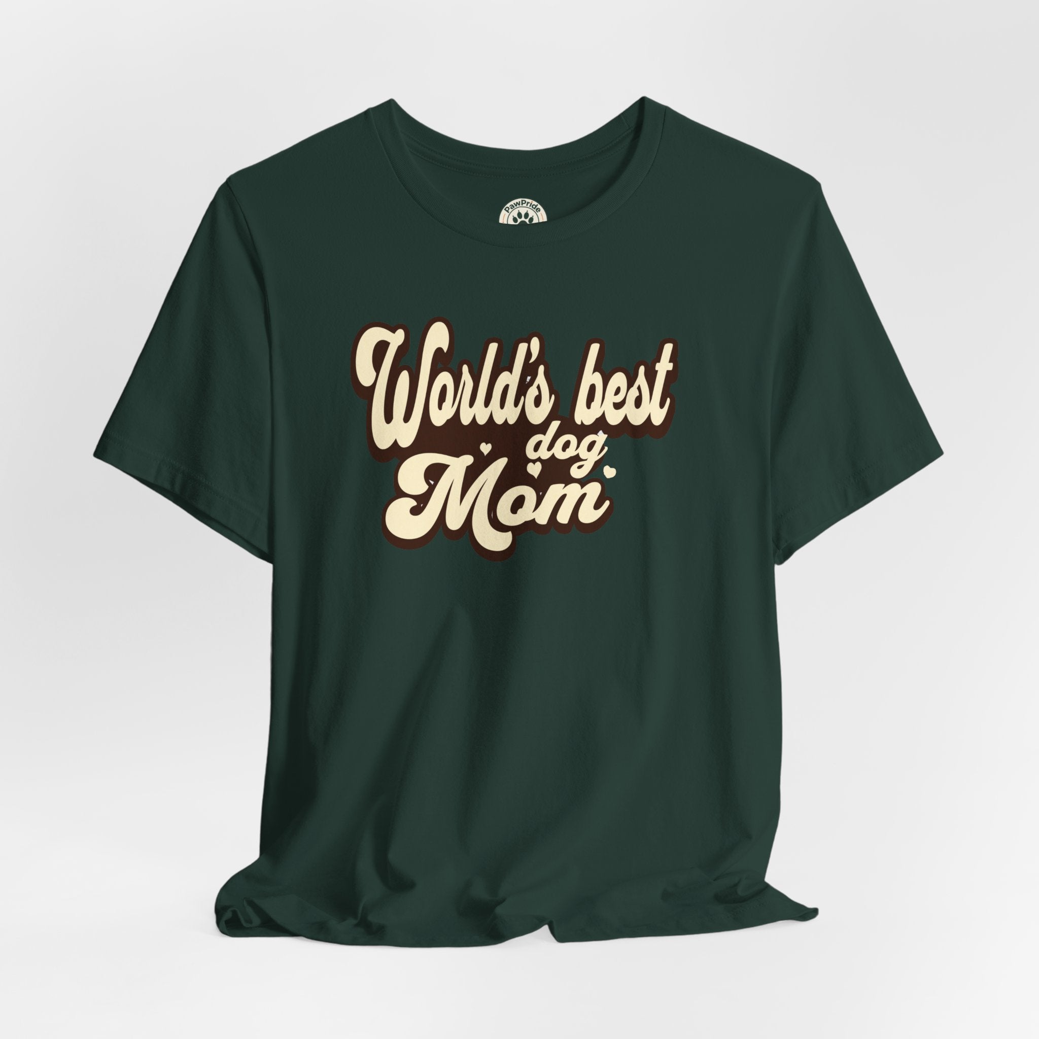 World's Best Dog Mom T-Shirt — Retro Script Pet Mom Tee