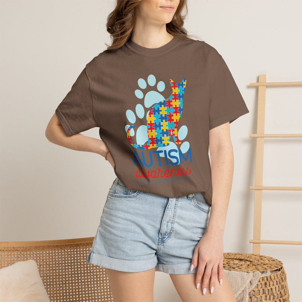 Autism Awareness Puzzle Cat T-Shirt — Support & Awareness Tee