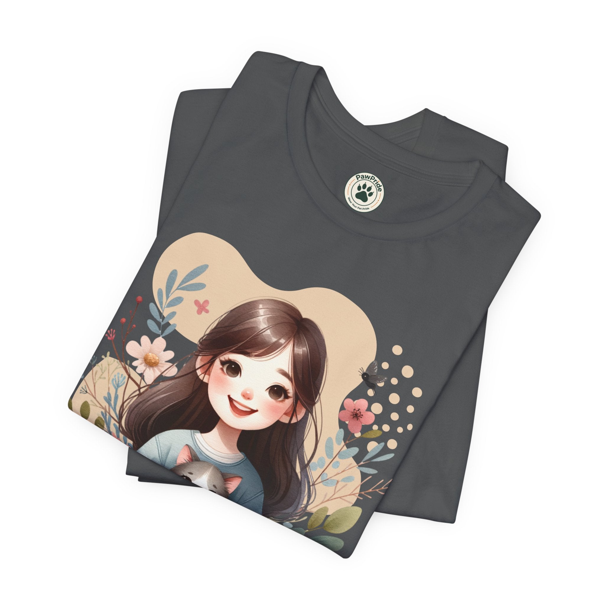 Cat Mom T-Shirt — Cute Floral Illustration Tee for Women Cat Lovers