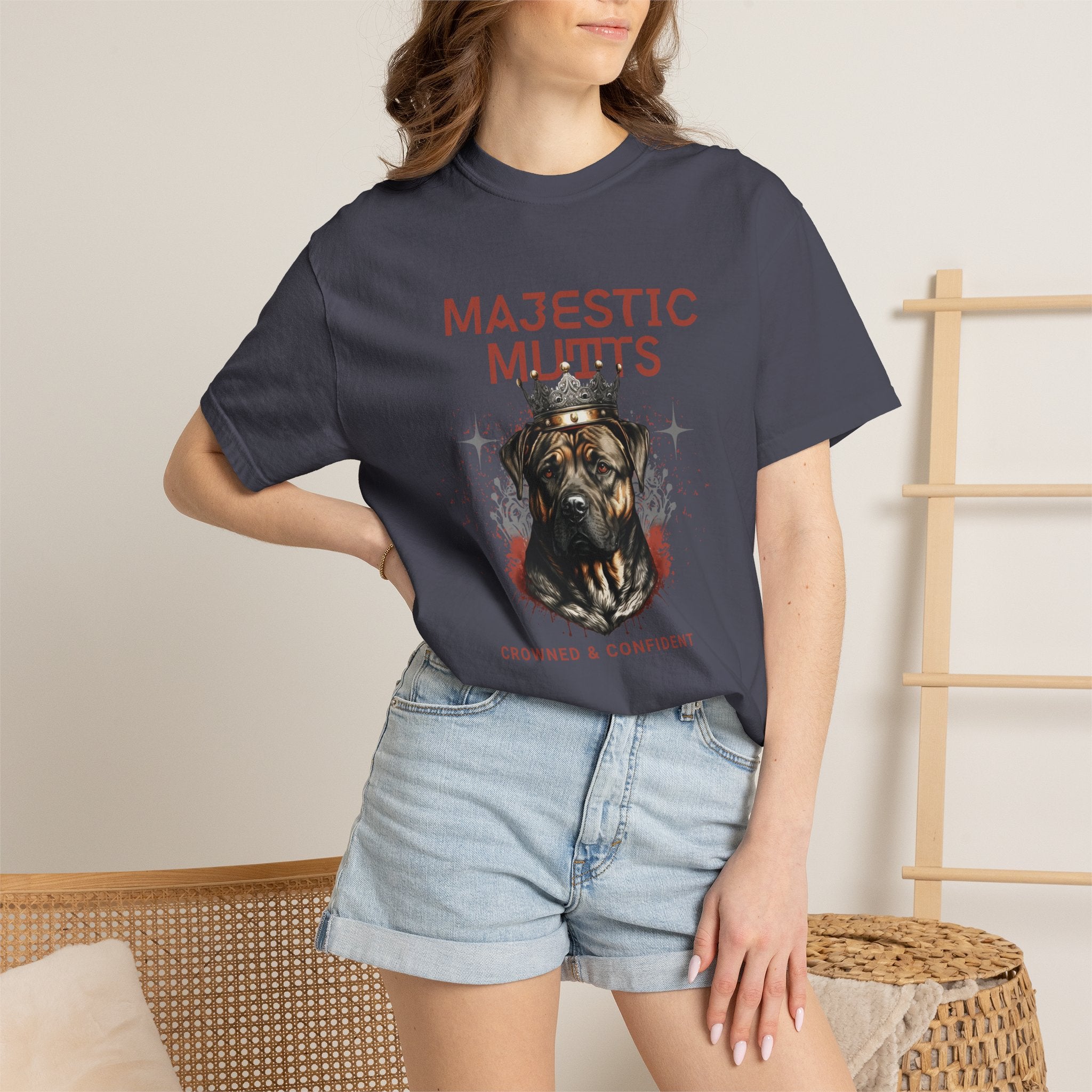 Majestic Mutts T-Shirt — Crowned & Confident Dog Lover Tee