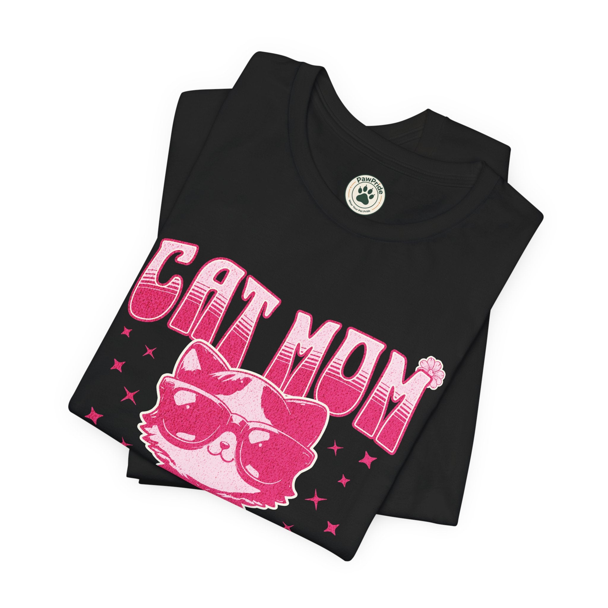 Cat Mom T-Shirt — Pink Cute Cat Graphic Tee