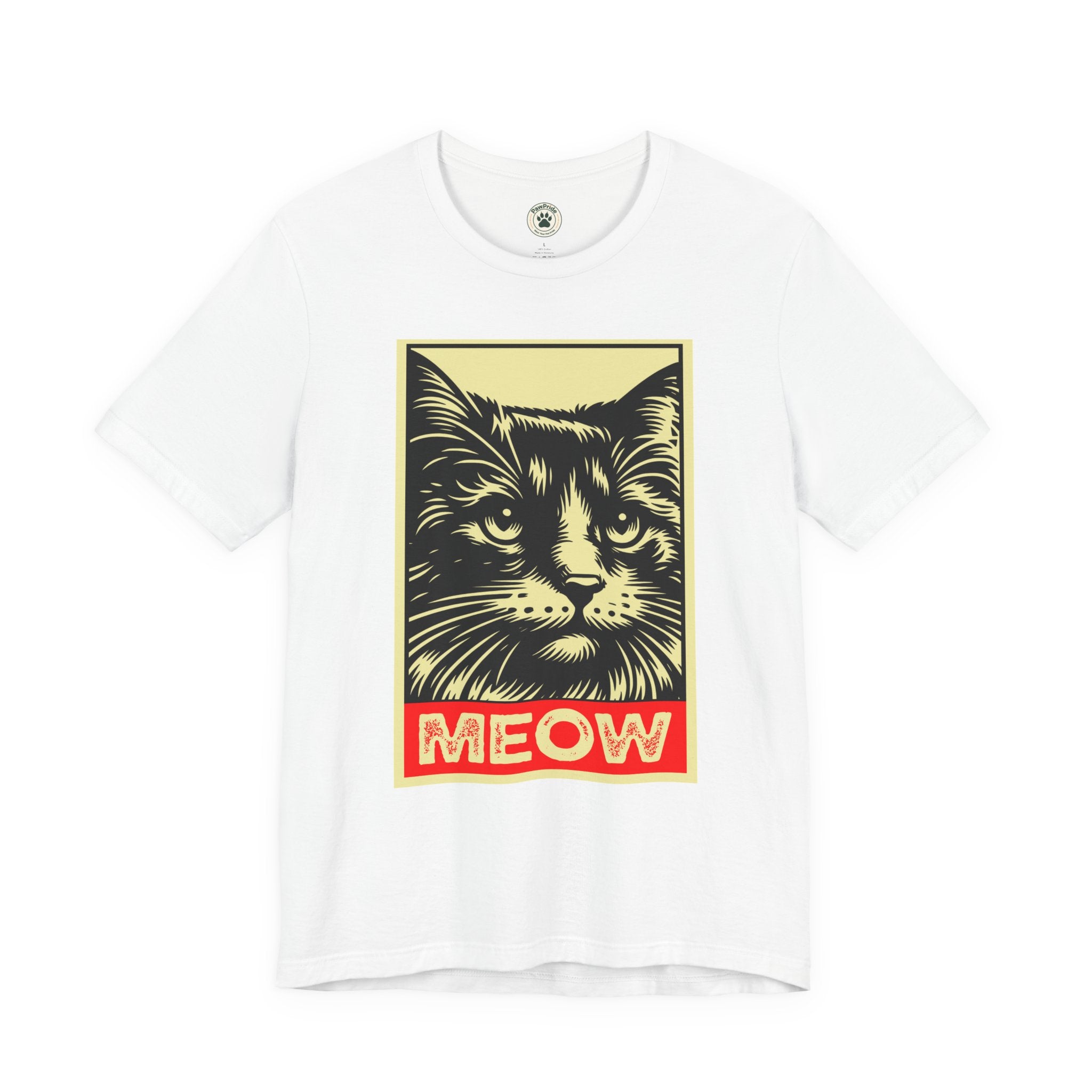 Meow Cat Portrait Tee — Graphic Cat Shirt