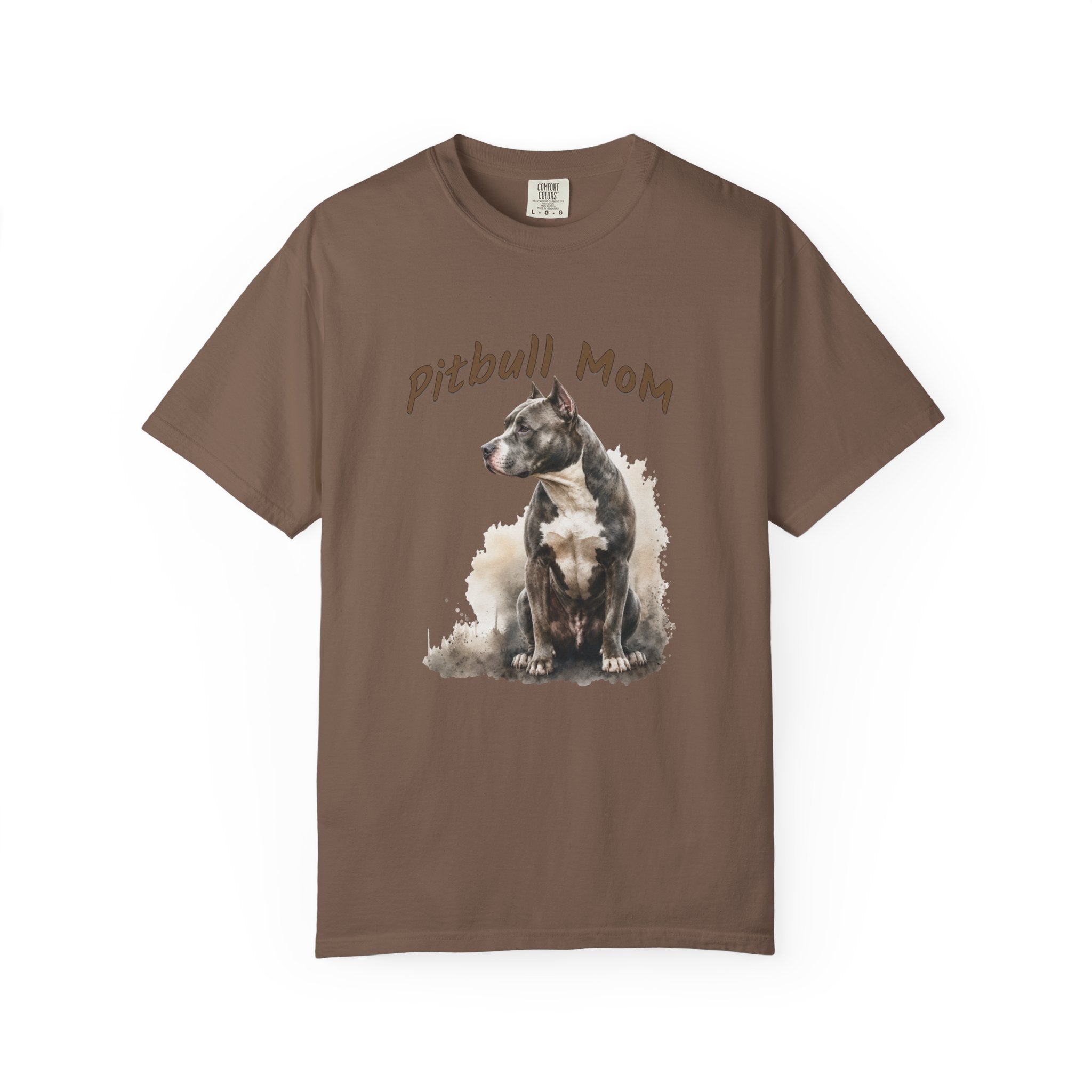 Pitbull Mom T-Shirt – Watercolor Pit Bull Shirt for Dog Lovers