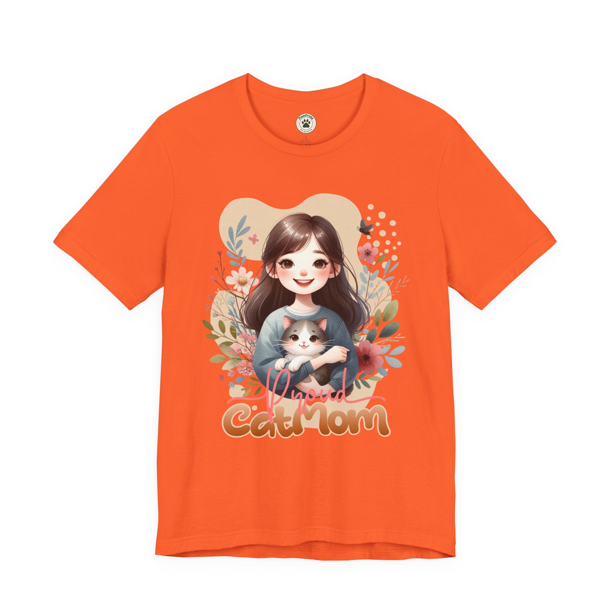 Cat Mom T-Shirt — Cute Floral Illustration Tee for Women Cat Lovers