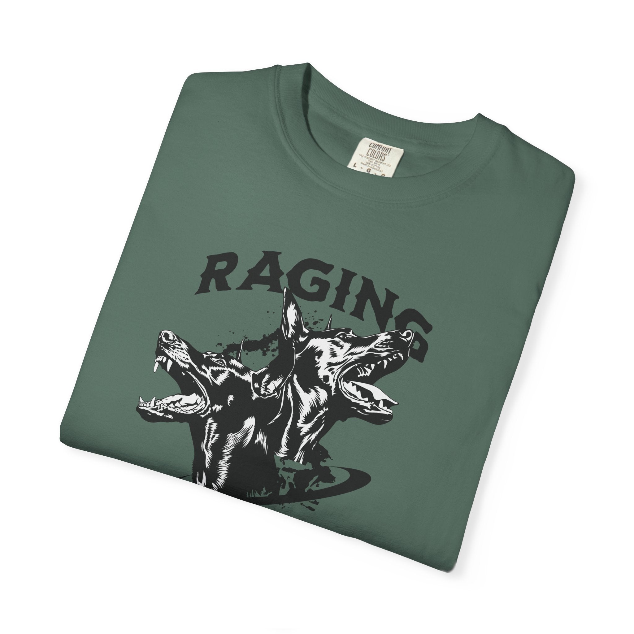 Raging Canine Chaos T-Shirt — Vintage Dog Skull Graphic Tee