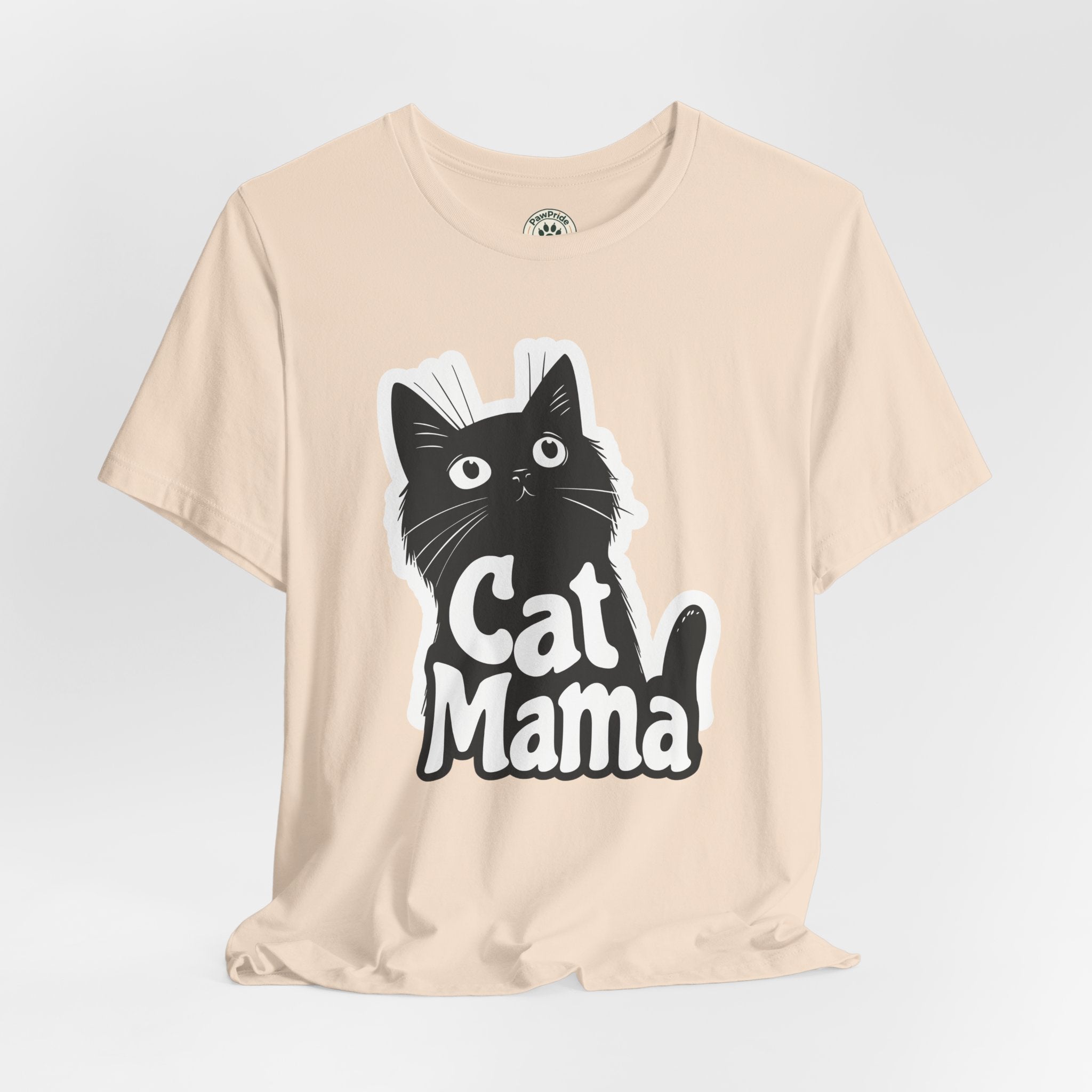 Cat Mama T-Shirt – Cute Black Cat Graphic Tee for Cat Lovers
