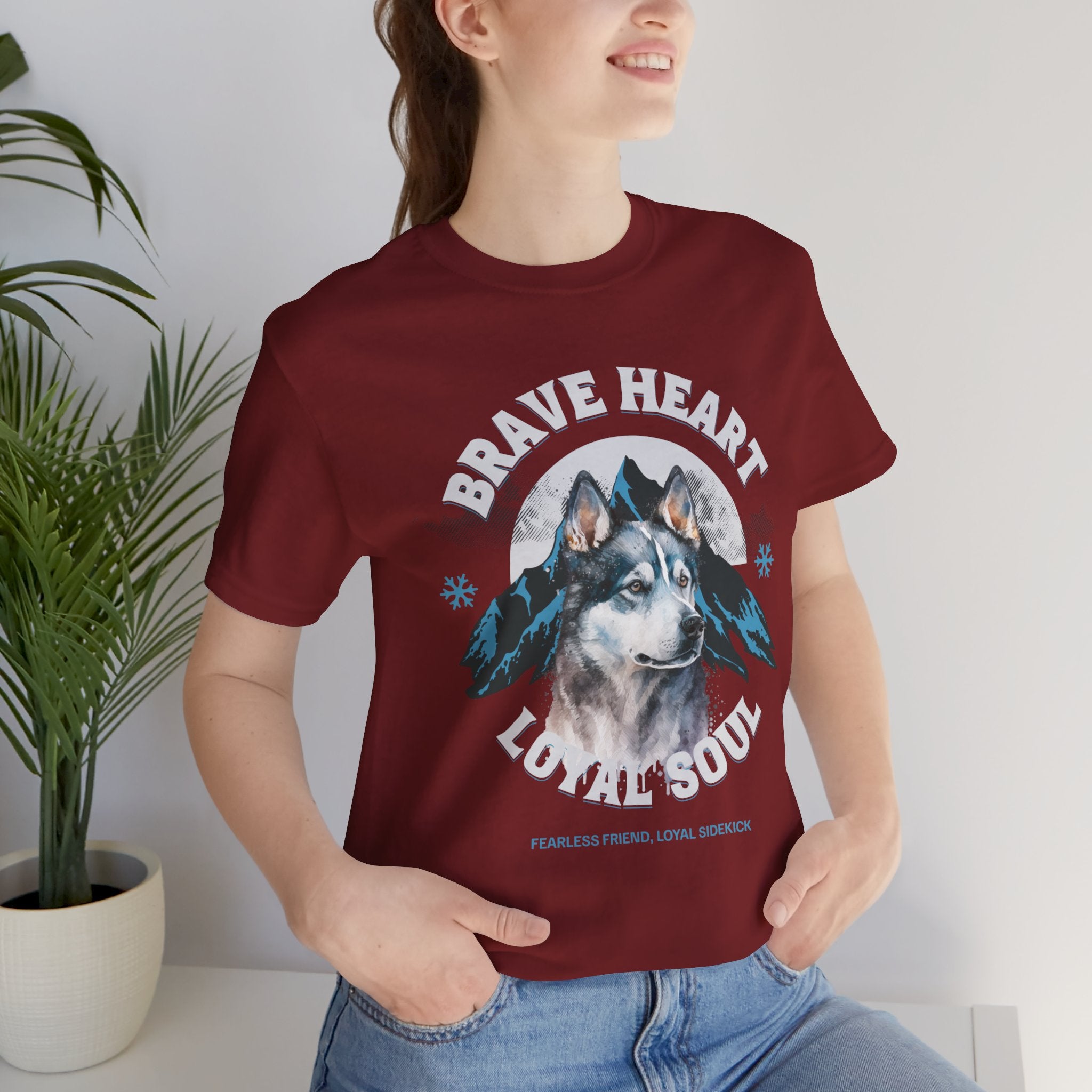 Husky T-Shirt "Brave Heart Loyal Soul" – Wildlife Mountain Graphic Tee
