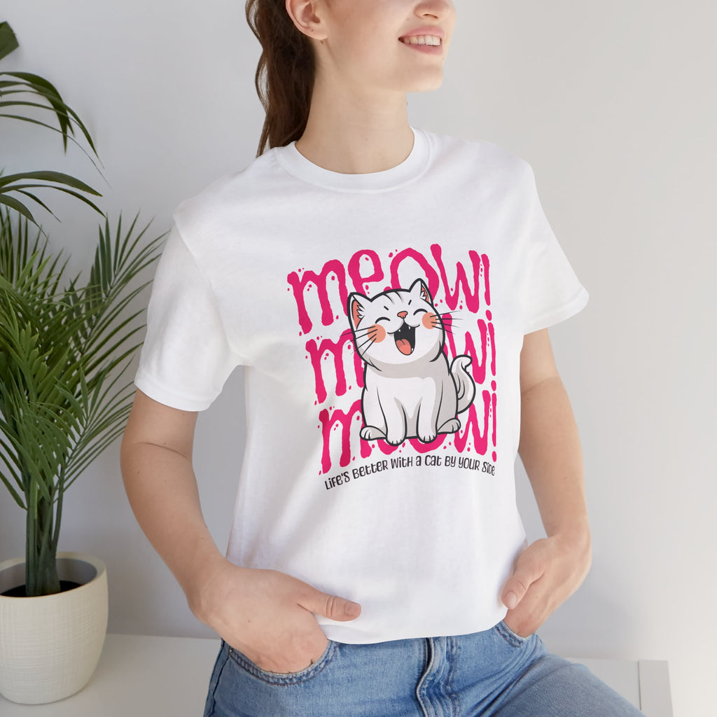 Meow Cat Graphic Tee — Cute Kawaii Cat "MEOW!" Shirt