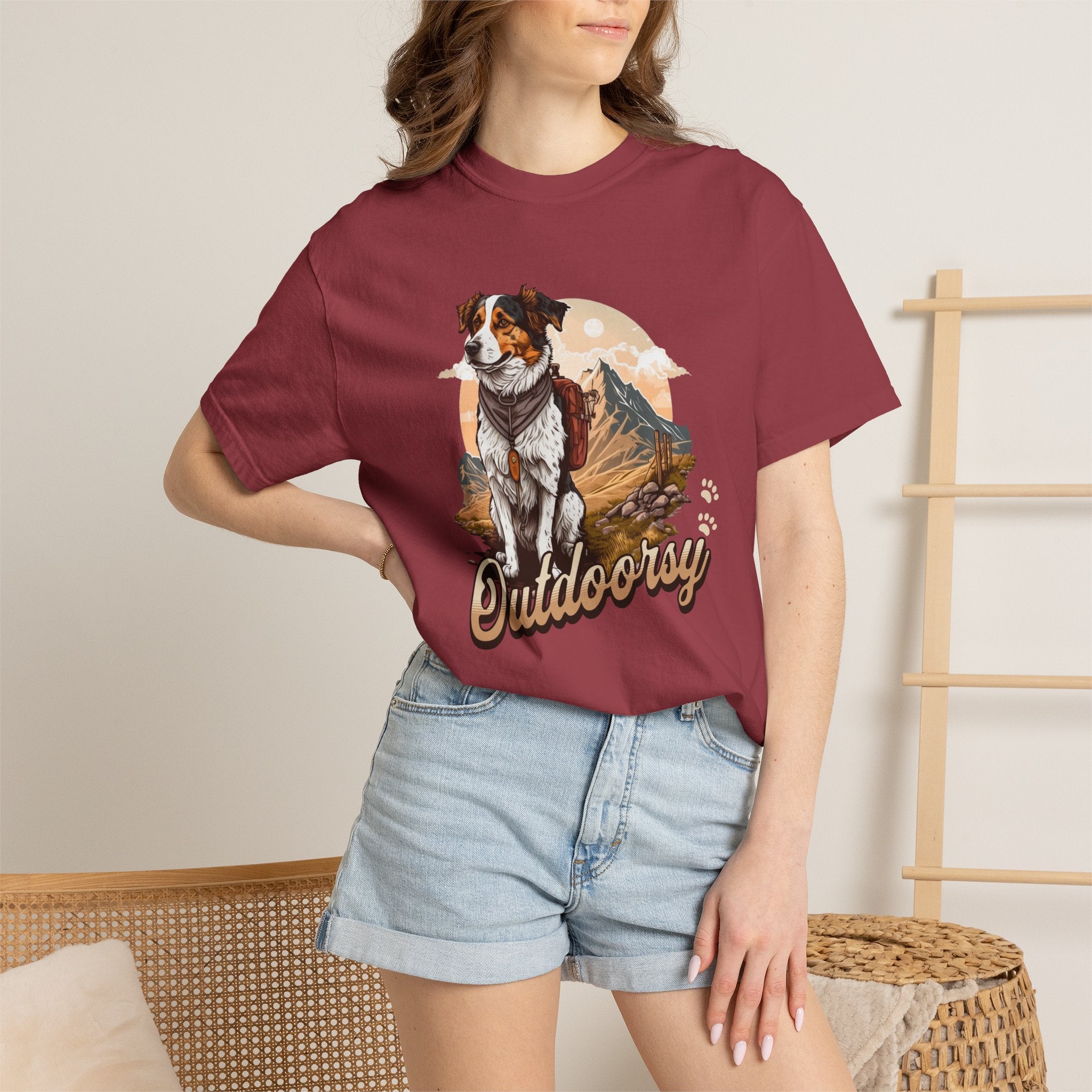 Outdoory Dog T-Shirt — Adventure Mountain Pup Graphic Tee