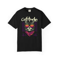 Cattitude Cat Tee — Retro Sunglasses & Bandana Graphic T-Shirt
