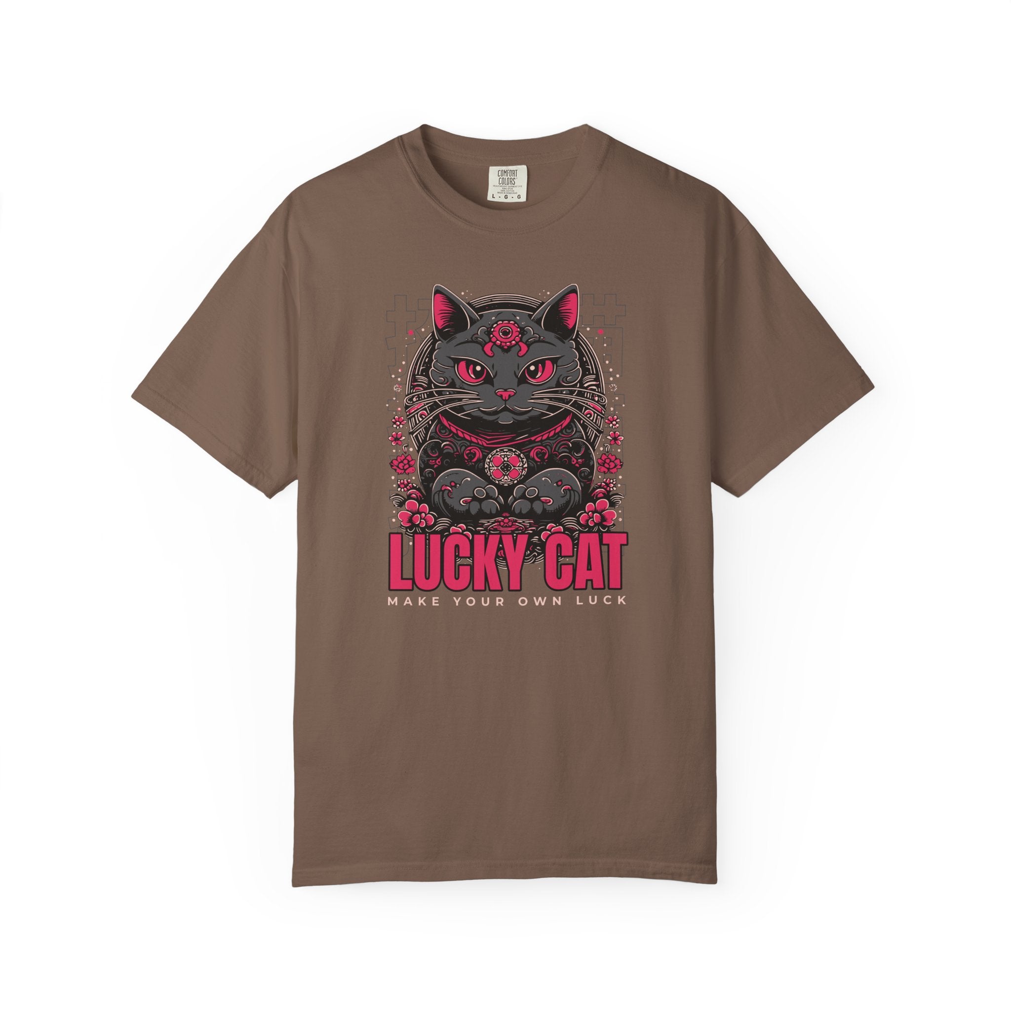 Lucky Cat Graphic T-Shirt — Gothic Maneki Neko Tee