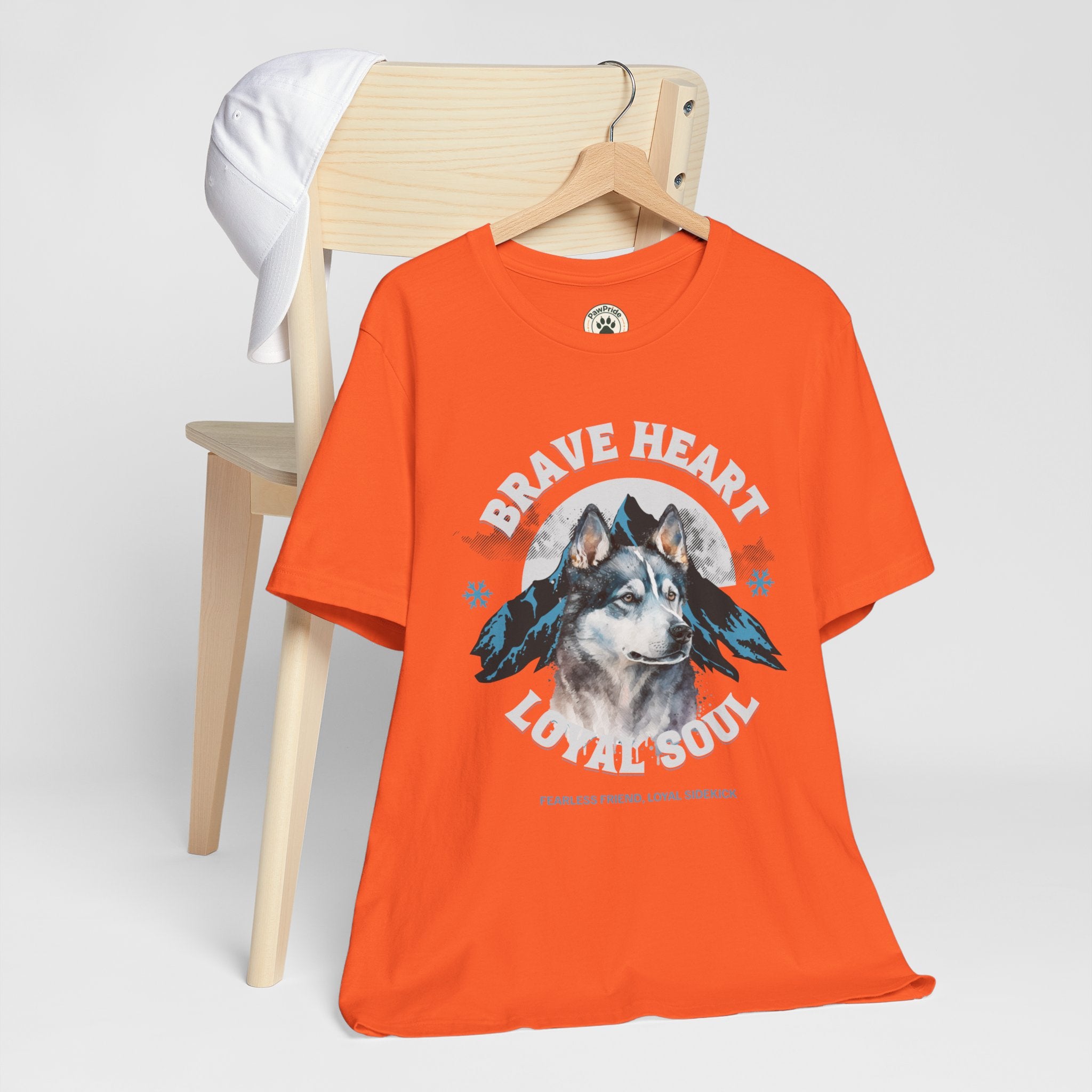 Husky T-Shirt "Brave Heart Loyal Soul" – Wildlife Mountain Graphic Tee