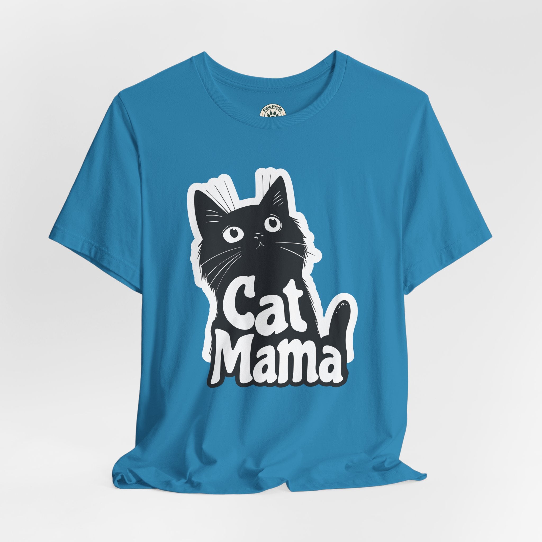 Cat Mama T-Shirt – Cute Black Cat Graphic Tee for Cat Lovers