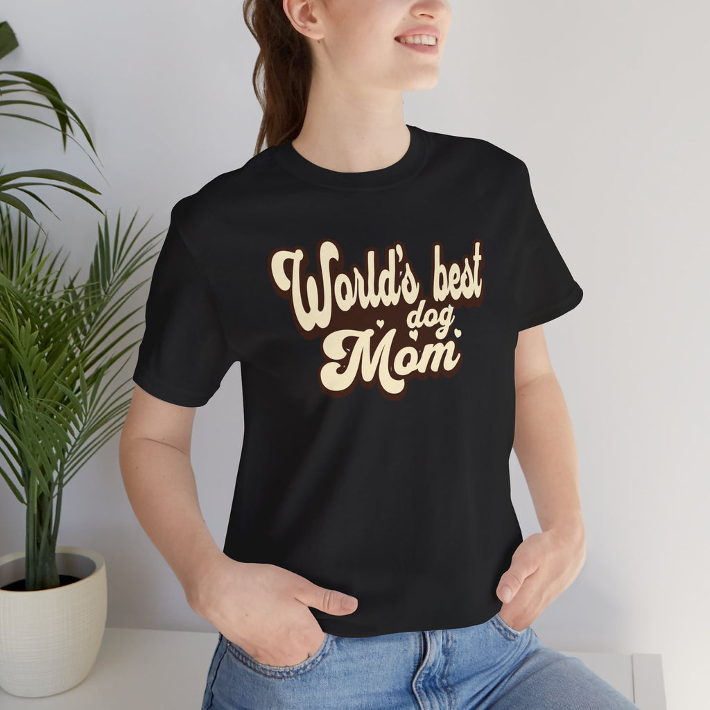 World's Best Dog Mom T-Shirt — Retro Script Pet Mom Tee