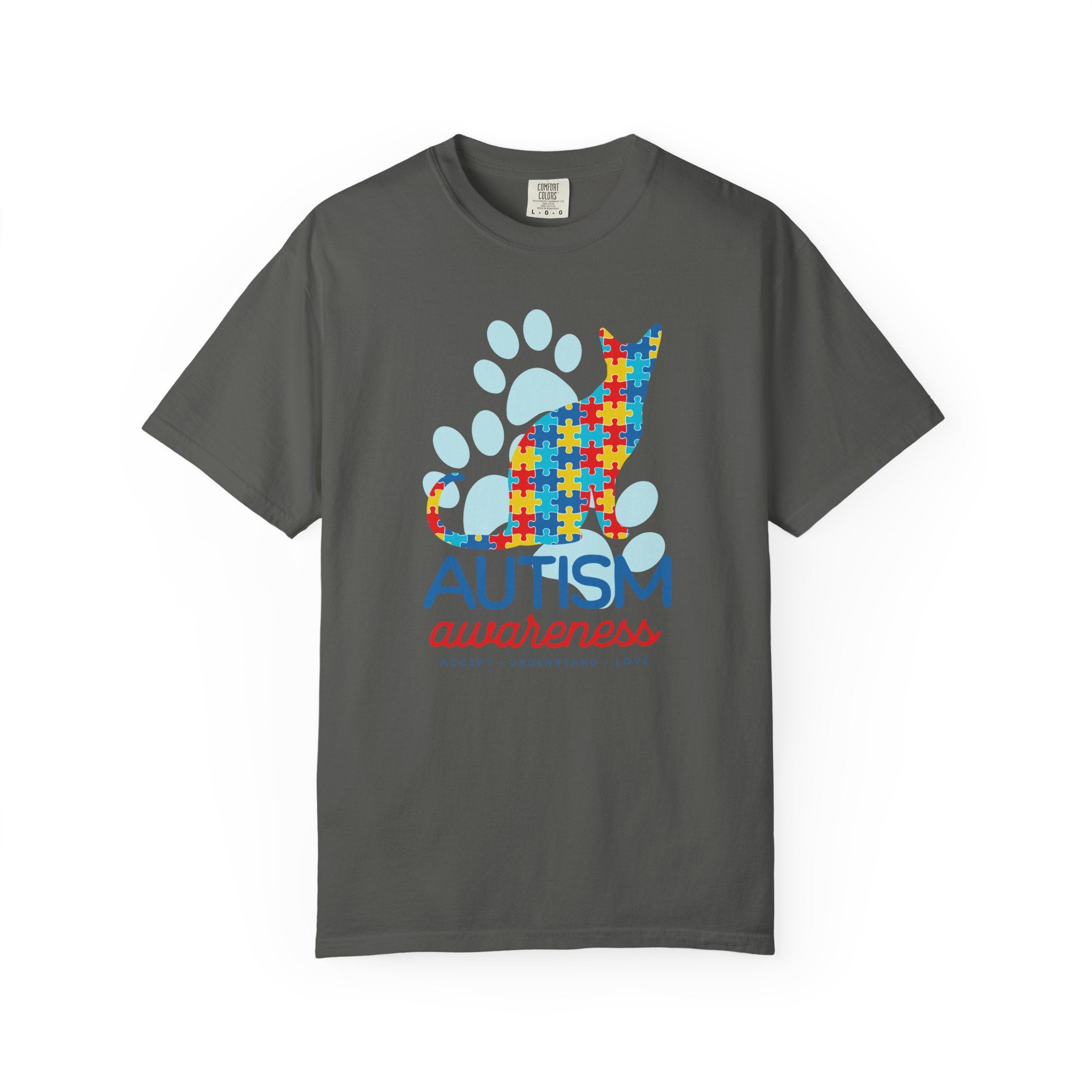 Autism Awareness Puzzle Cat T-Shirt — Support & Awareness Tee