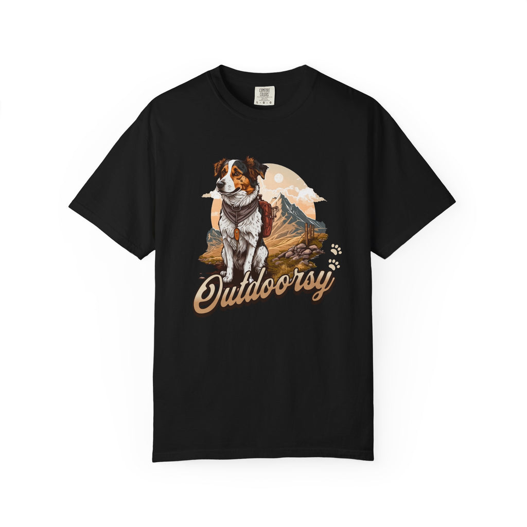 Outdoory Dog T-Shirt — Adventure Mountain Pup Graphic Tee