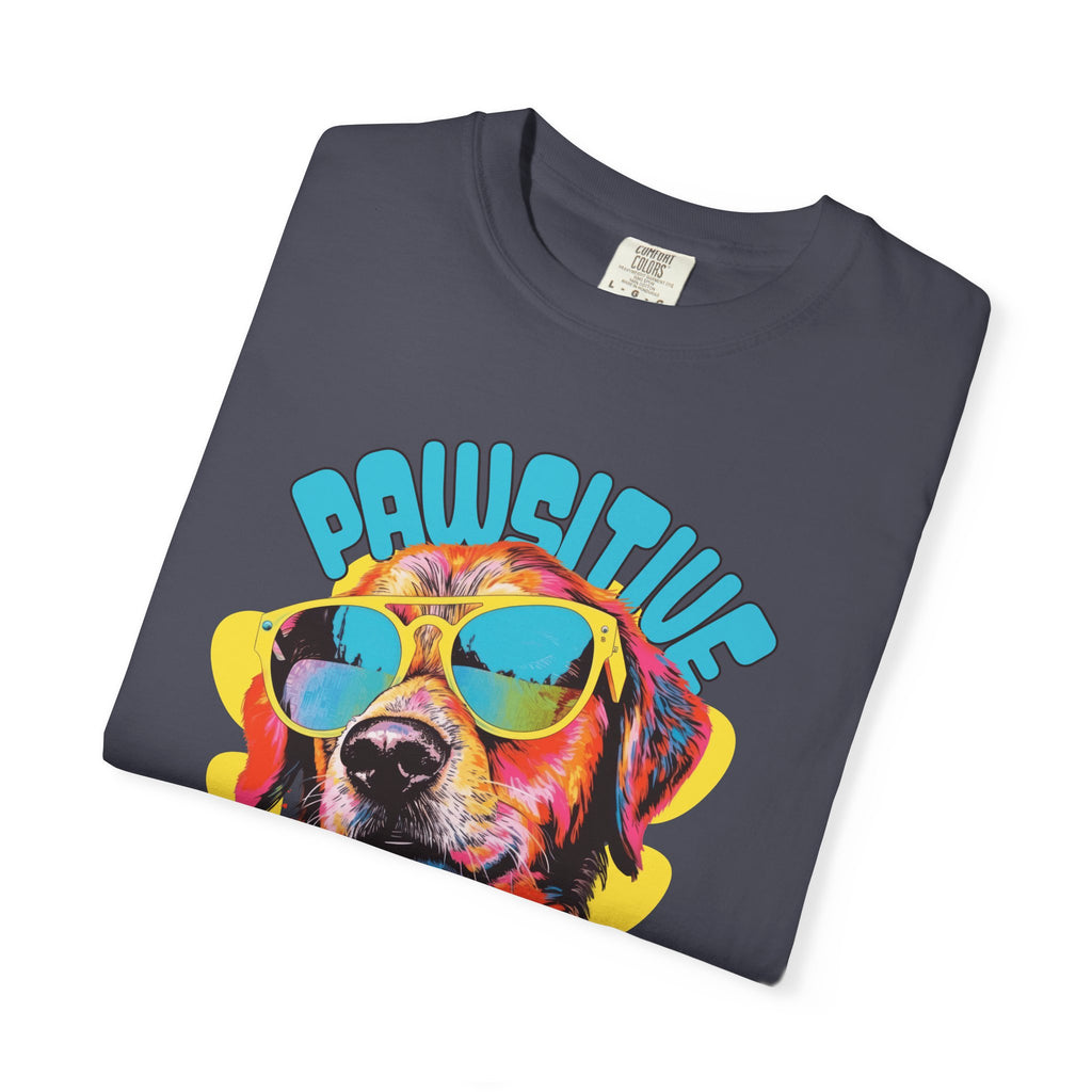 Pawsitive Dog Graphic T-Shirt — Retro Sunglasses Puppy Tee