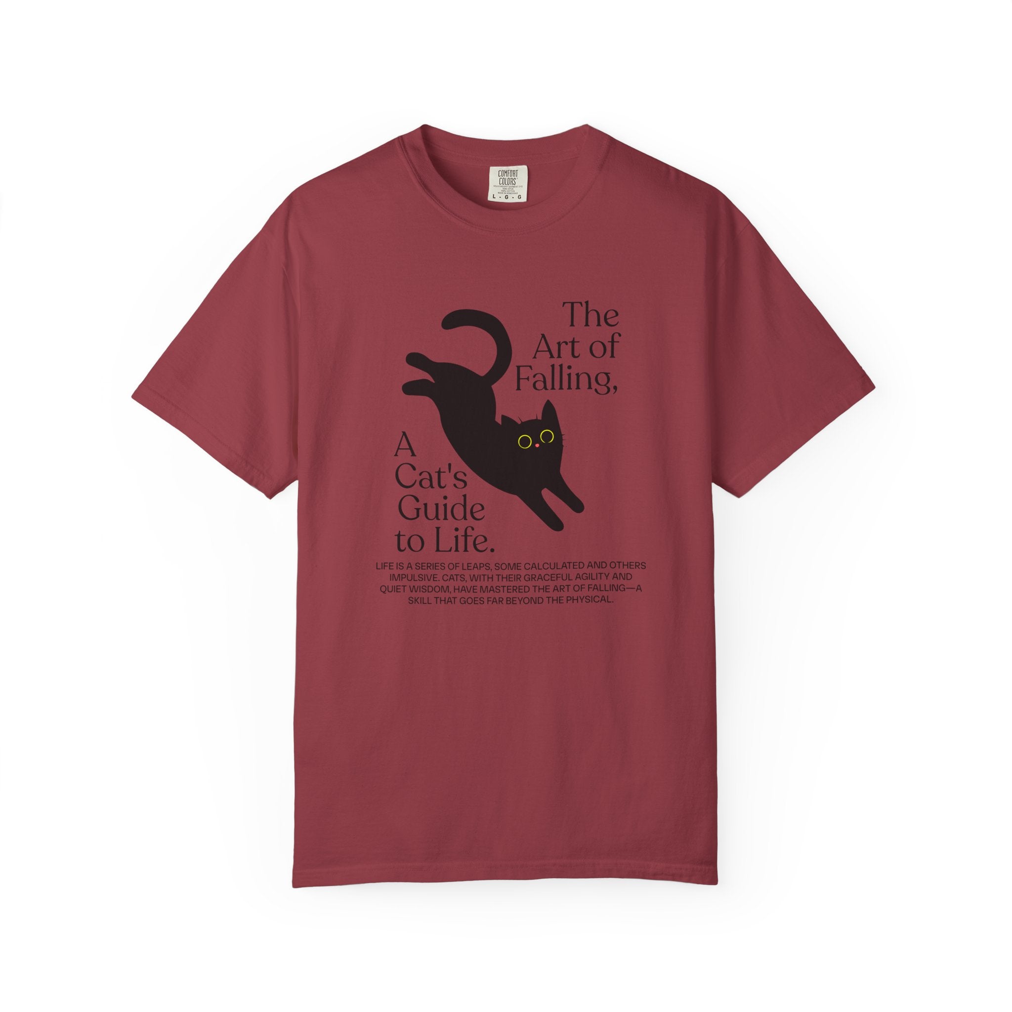 Cat "The Art of Falling" Graphic T-Shirt — A Cat’s Guide to Life