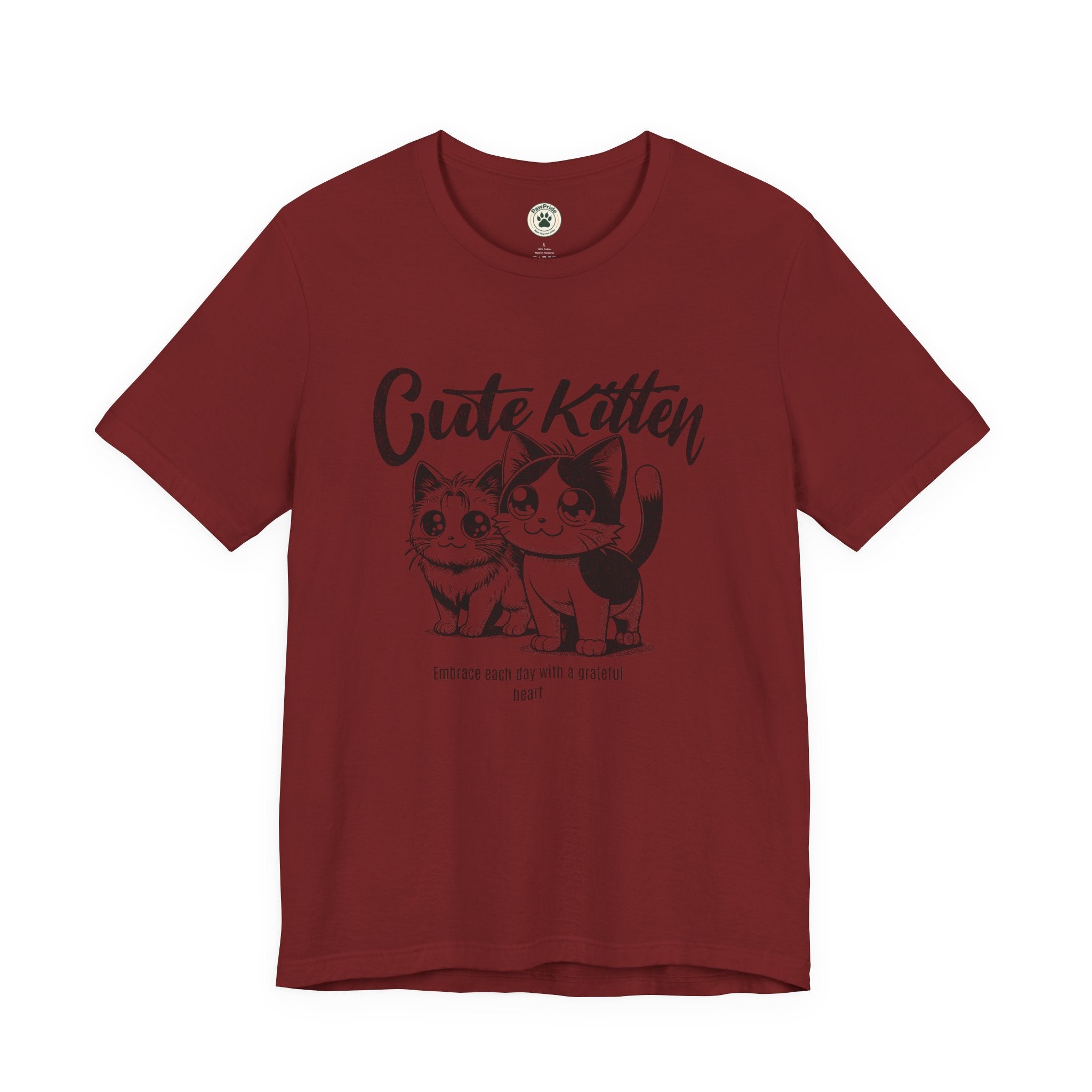 Cute Kitten T-Shirt — Vintage Black & White Cat Graphic Tee