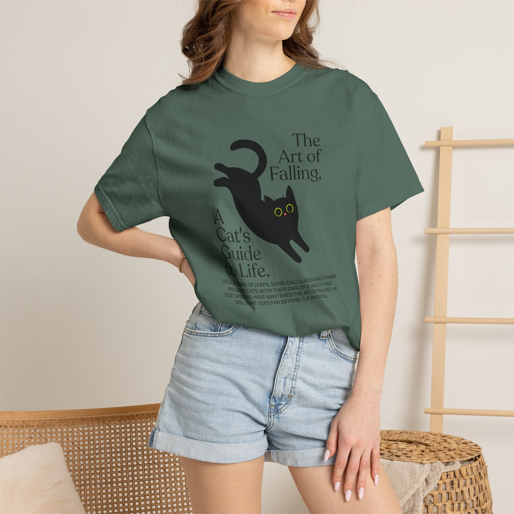 Cat "The Art of Falling" Graphic T-Shirt — A Cat’s Guide to Life