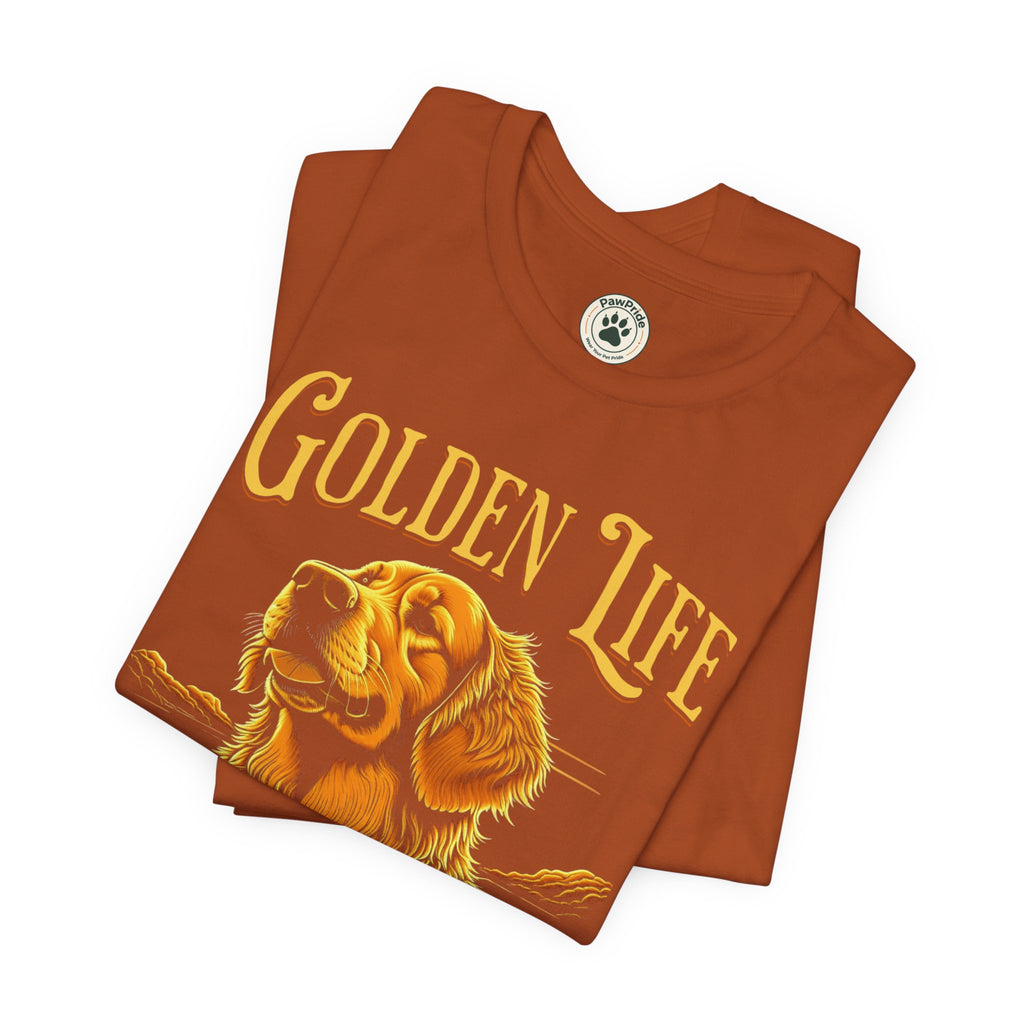 Golden Life Golden Retriever T-Shirt — "Golden Life" Graphic Tee for Dog Lovers