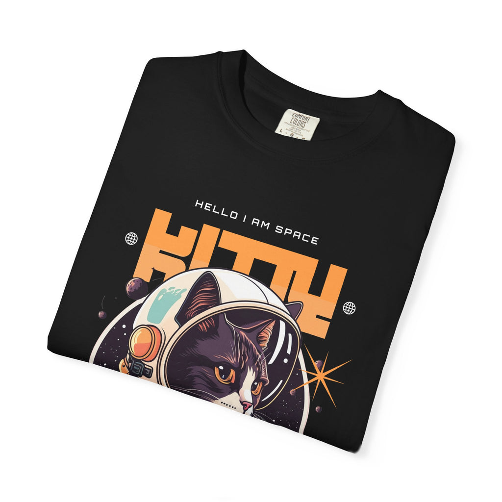 Astronaut Cat T-Shirt — "Hello I Am Space" Retro Spacecat Tee
