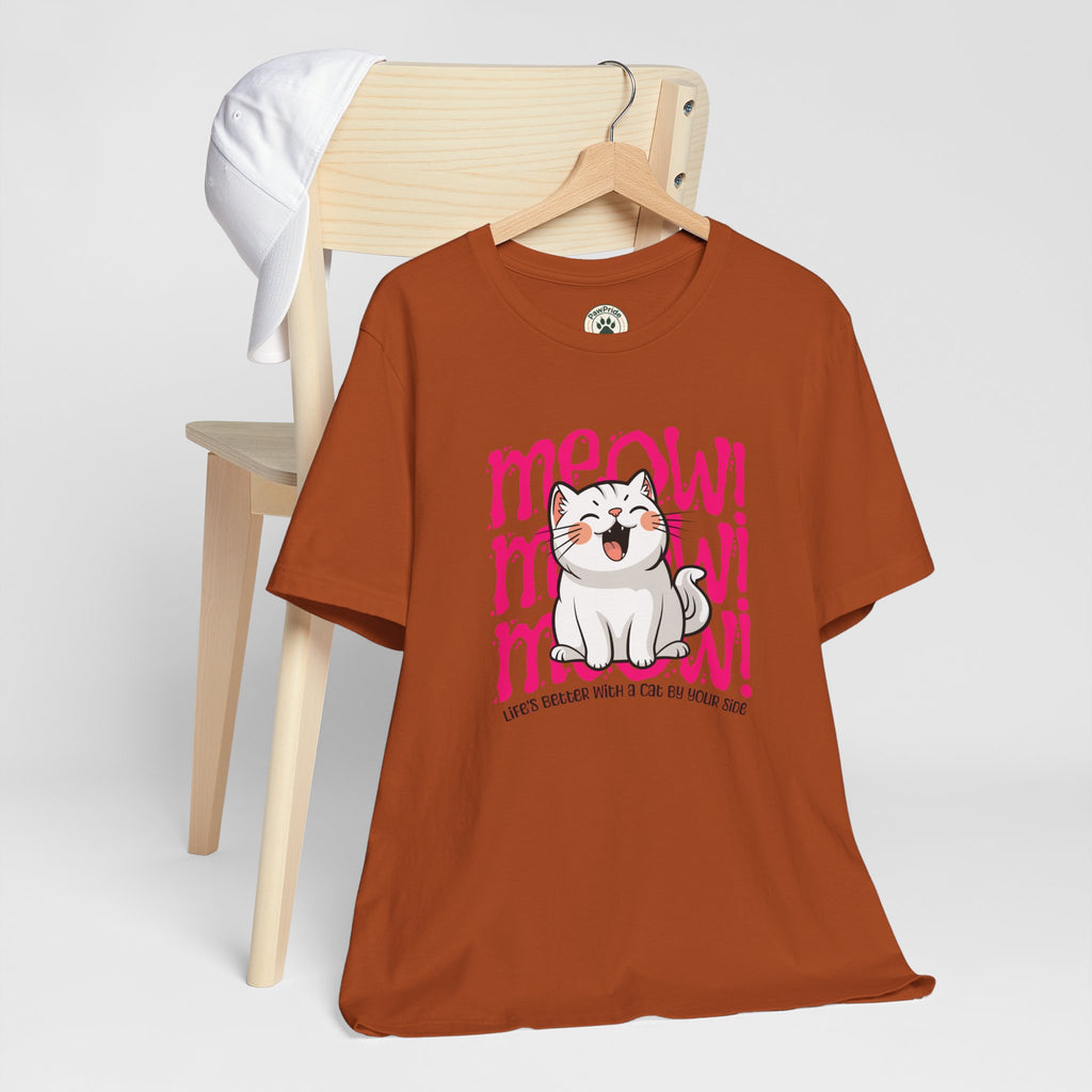 Meow Cat Graphic Tee — Cute Kawaii Cat "MEOW!" Shirt