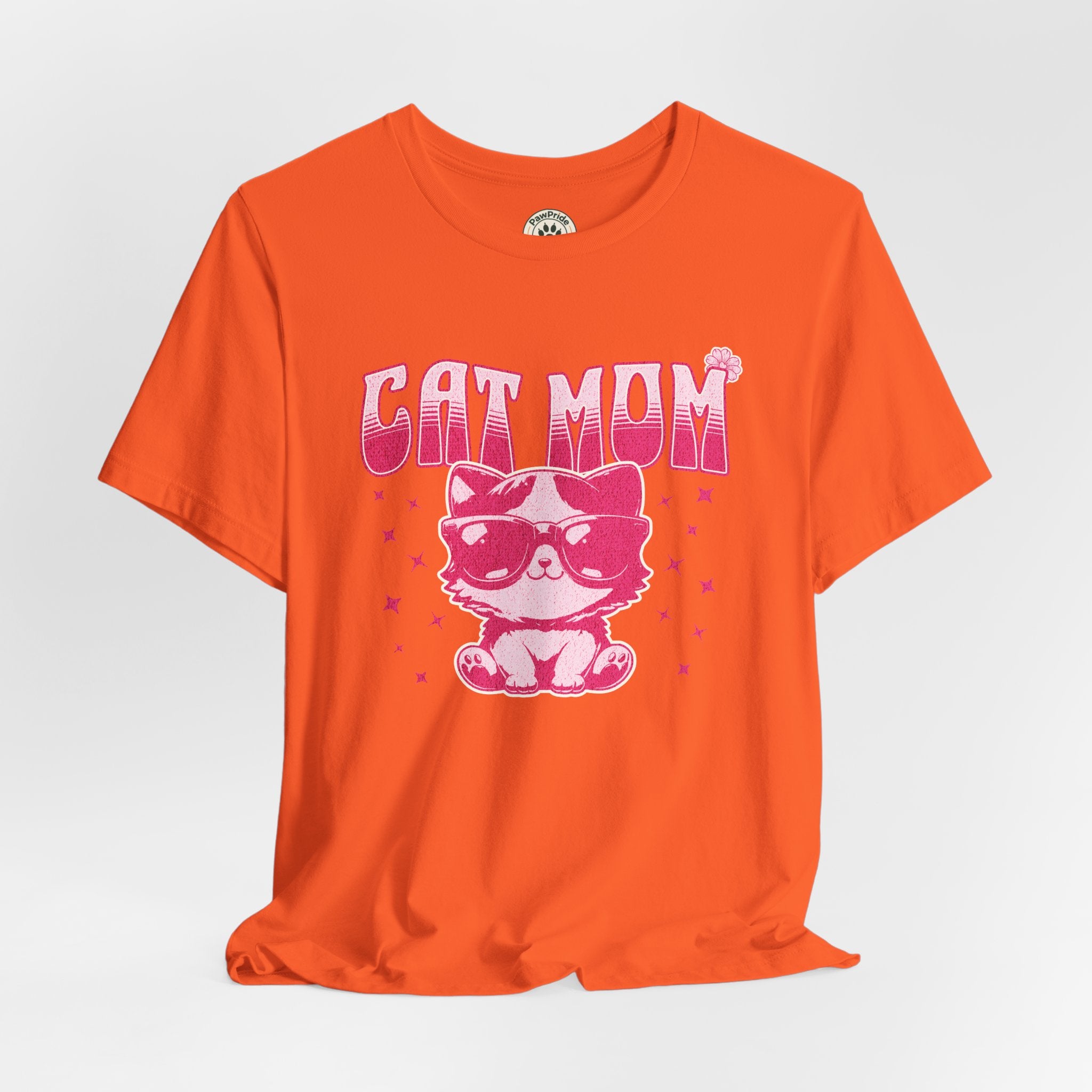 Cat Mom T-Shirt — Pink Cute Cat Graphic Tee
