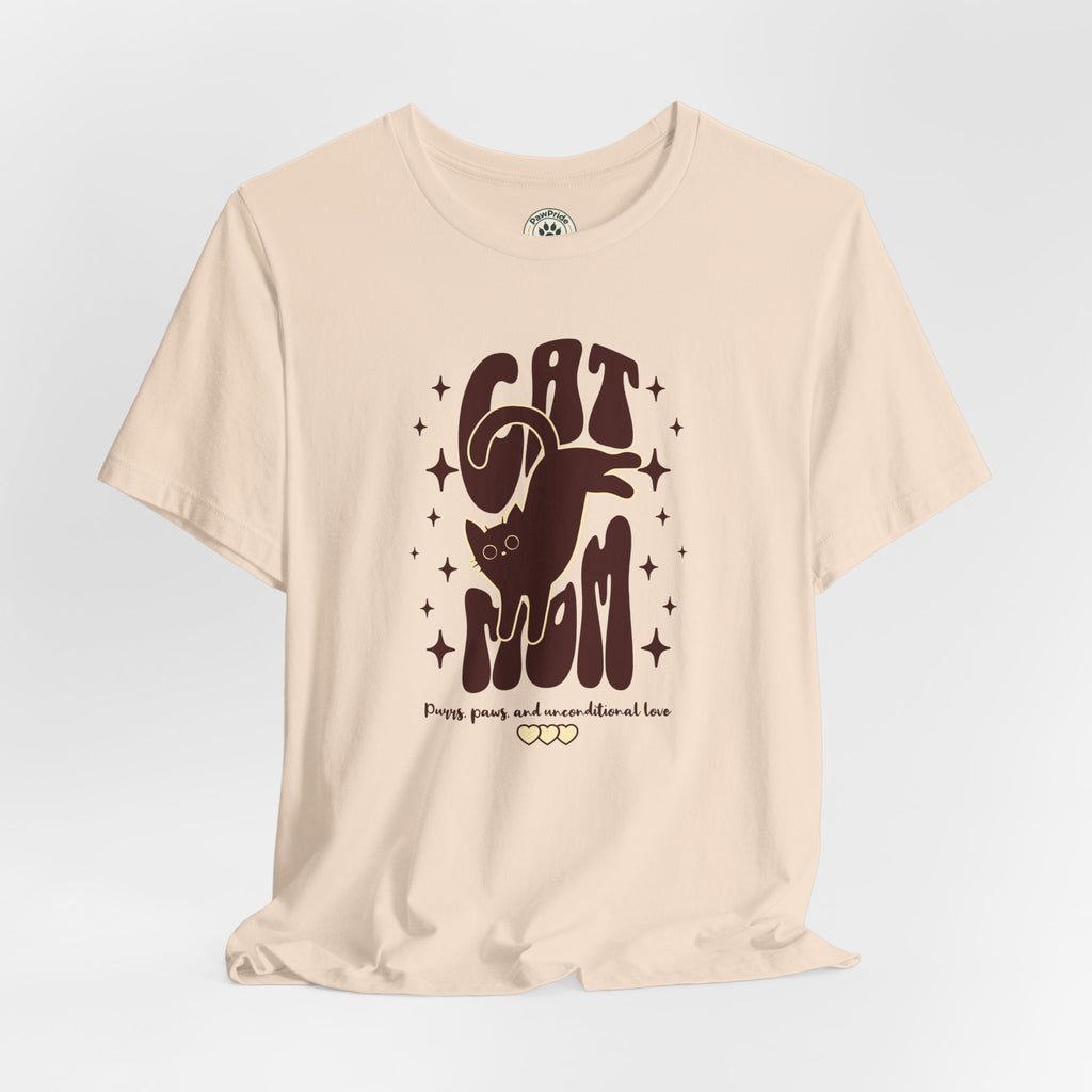 Cat Mom Retro Graphic Tee — "Cat Mom" Vintage Cat Lover T‑Shirt