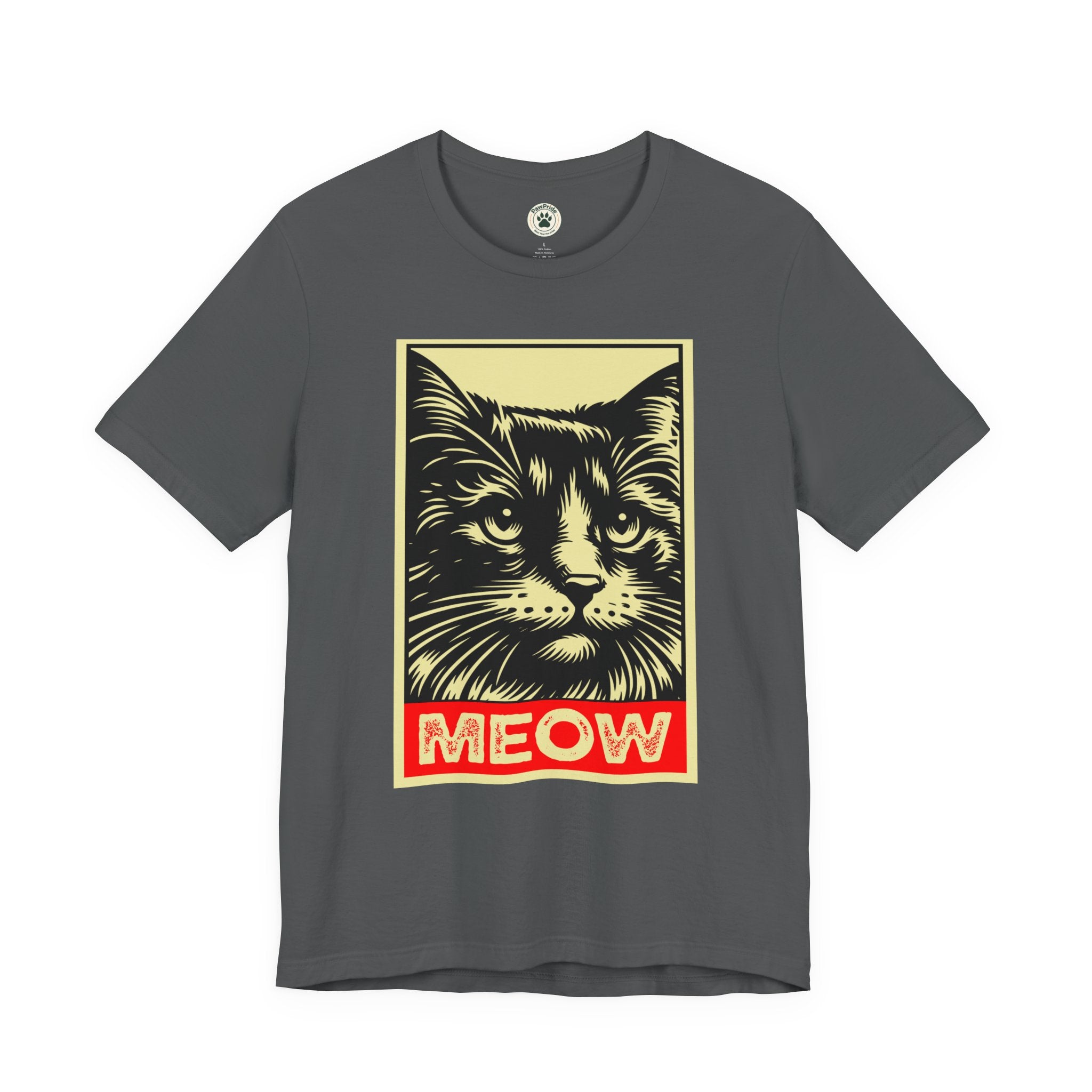 Meow Cat Portrait Tee — Graphic Cat Shirt