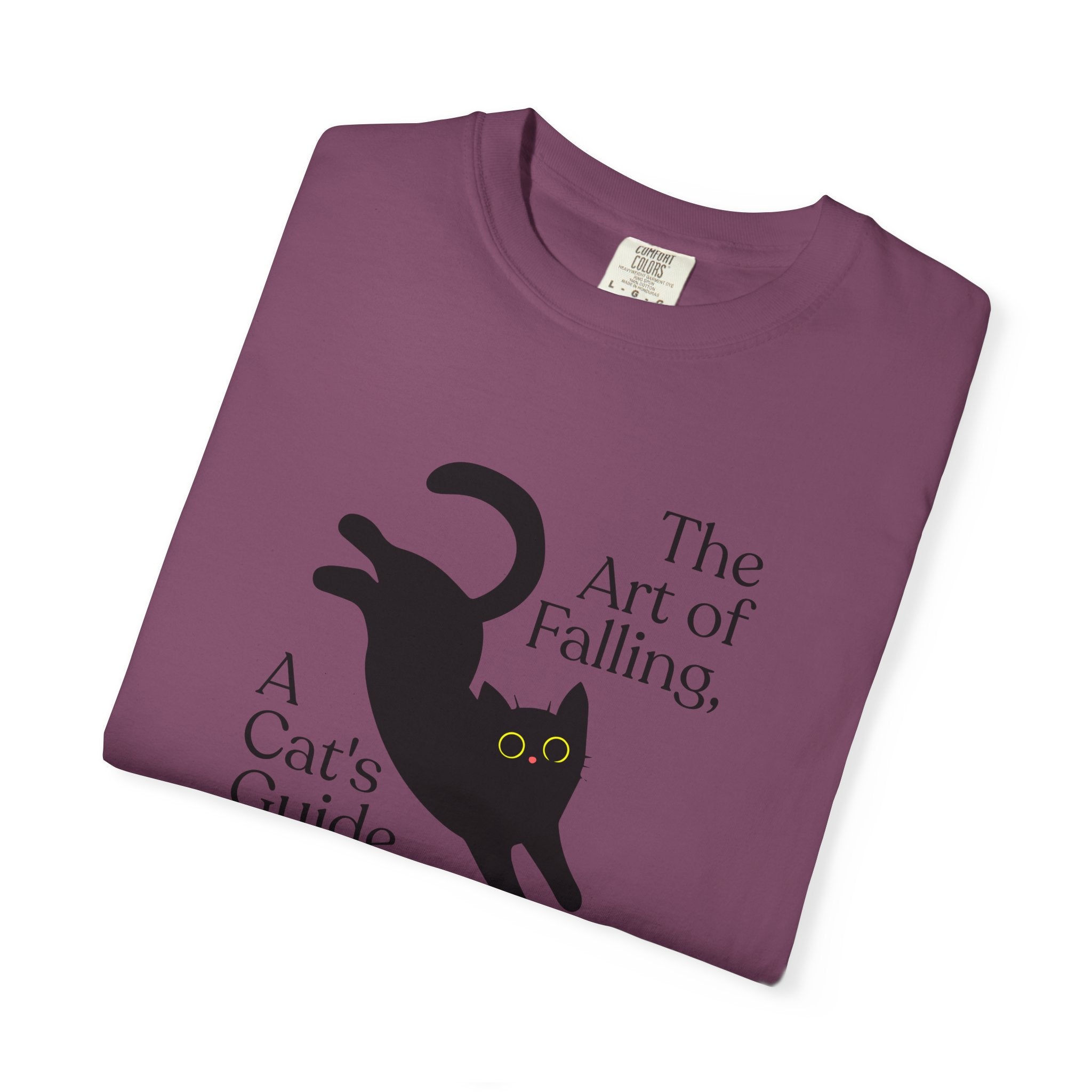 Cat "The Art of Falling" Graphic T-Shirt — A Cat’s Guide to Life