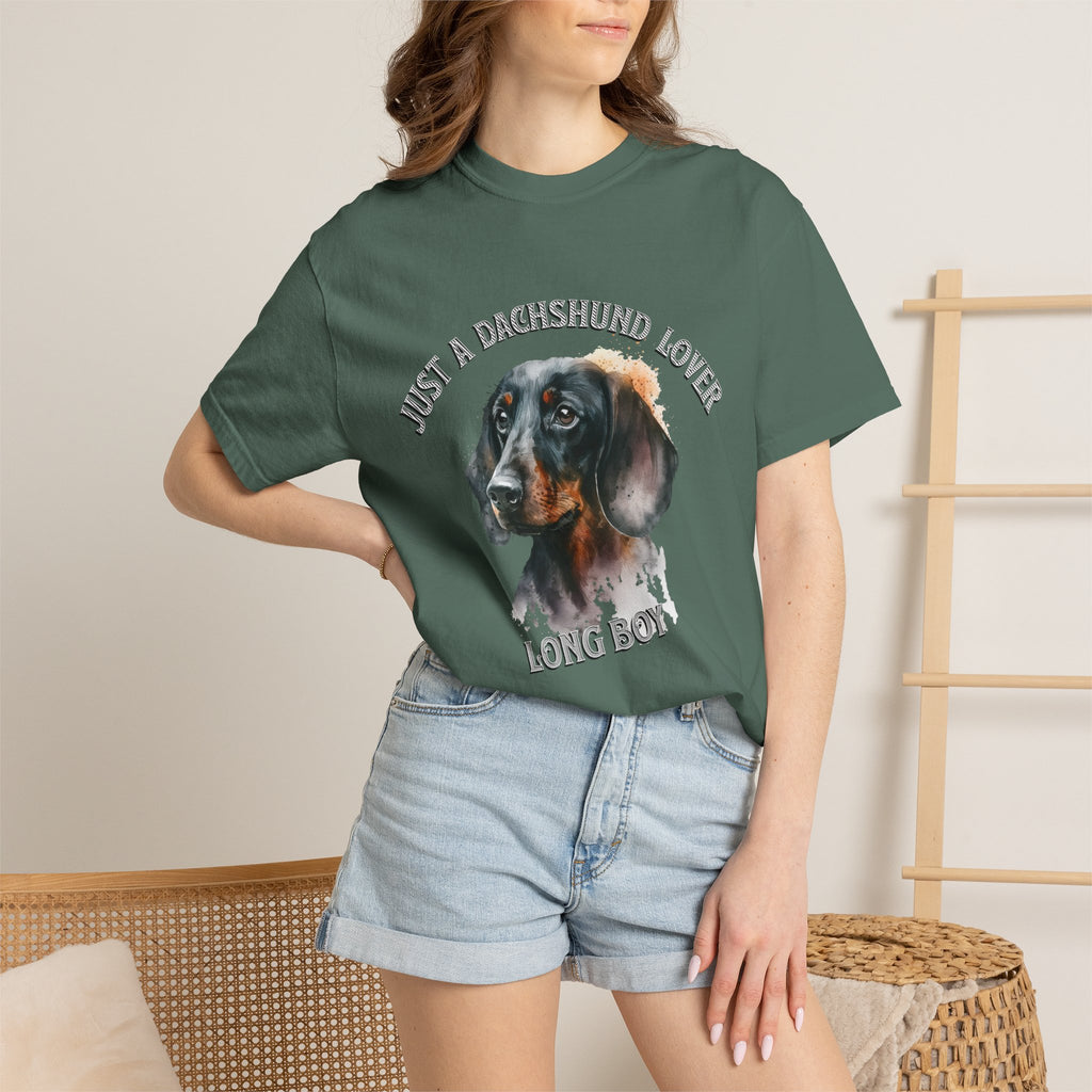 Dachshund Lover T‑Shirt — "Just a Dachshund Lover, Long Boy" Graphic Tee