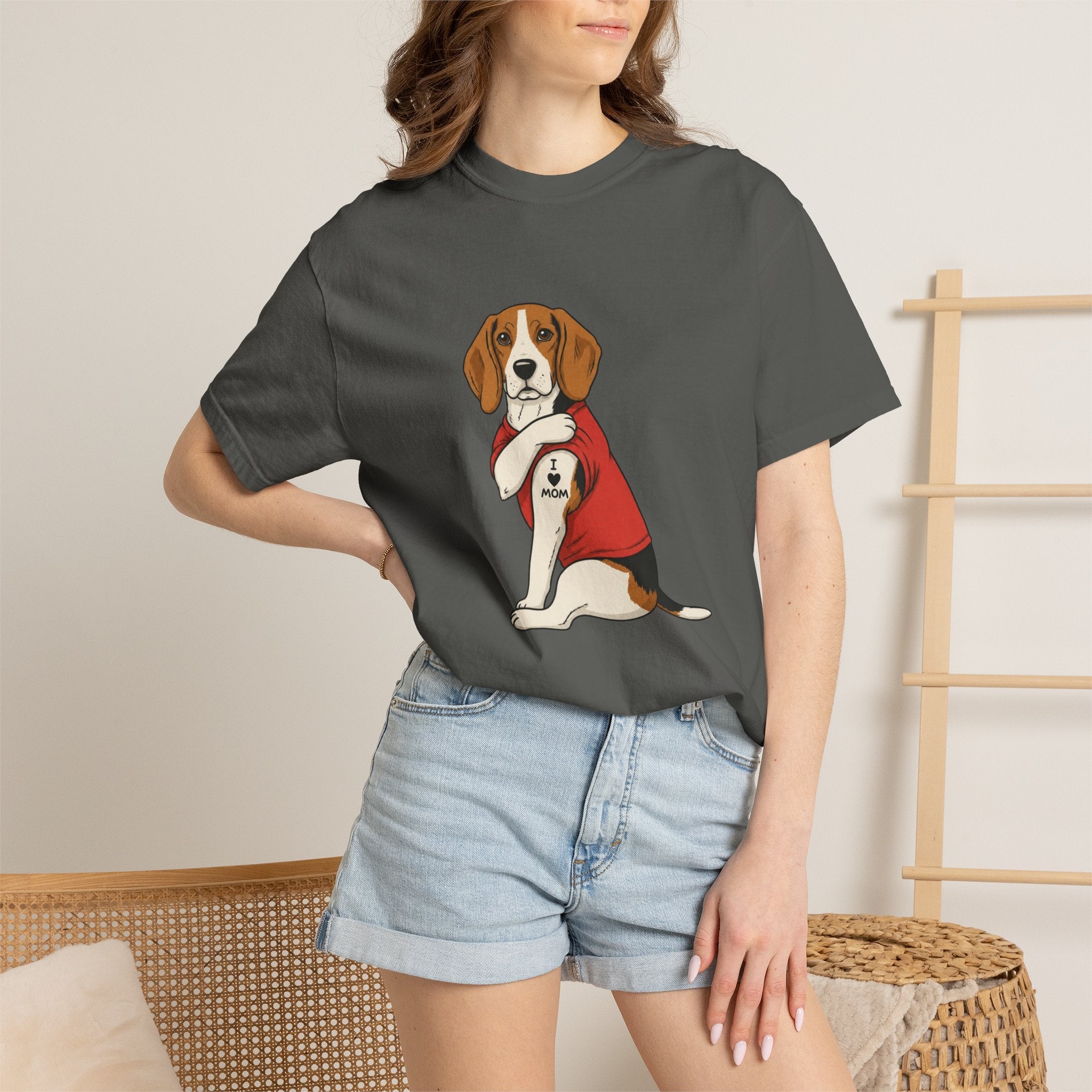 Beagle With Tattoo Graphic T-Shirt — Cute Retro Dog Tee