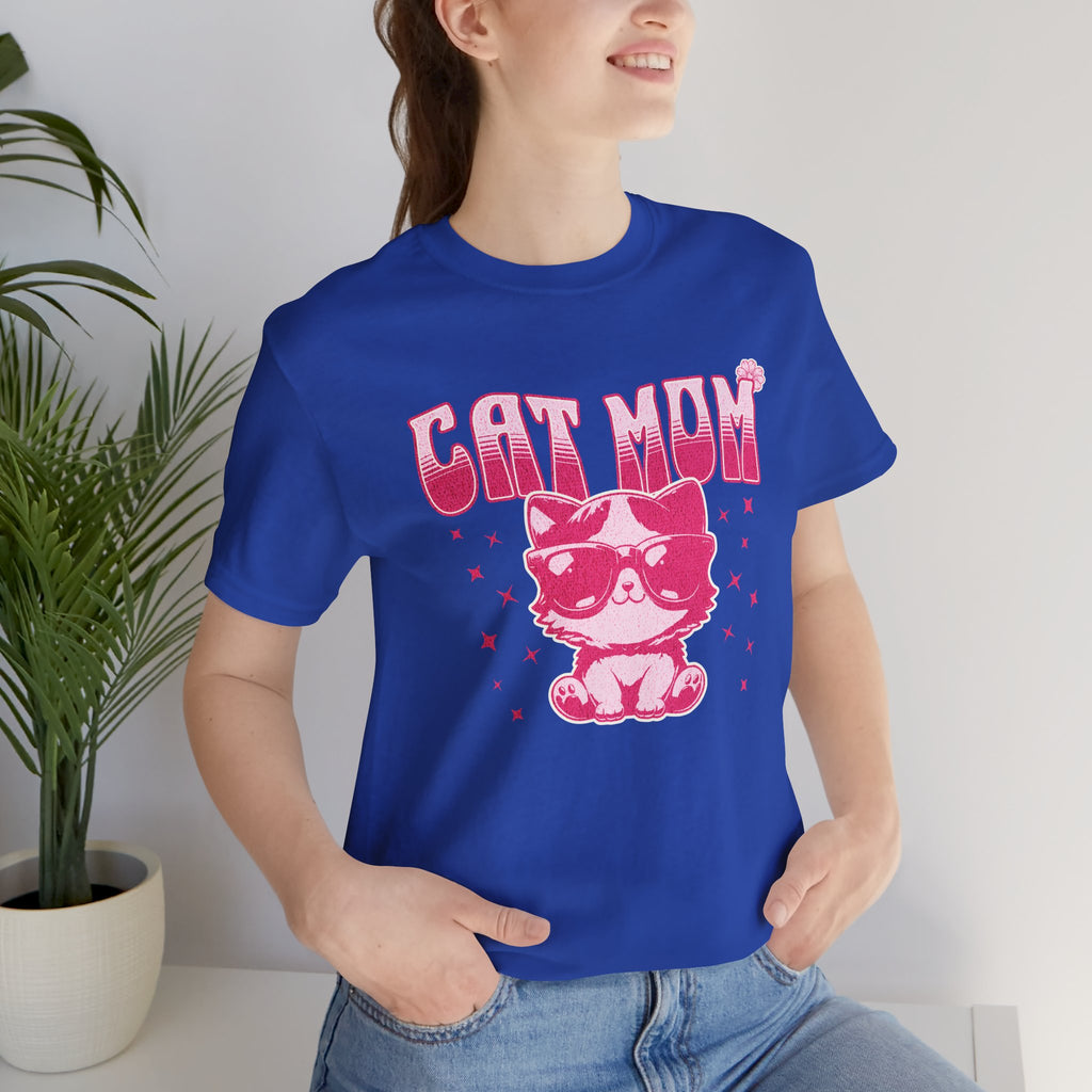 Cat Mom T-Shirt — Pink Cute Cat Graphic Tee