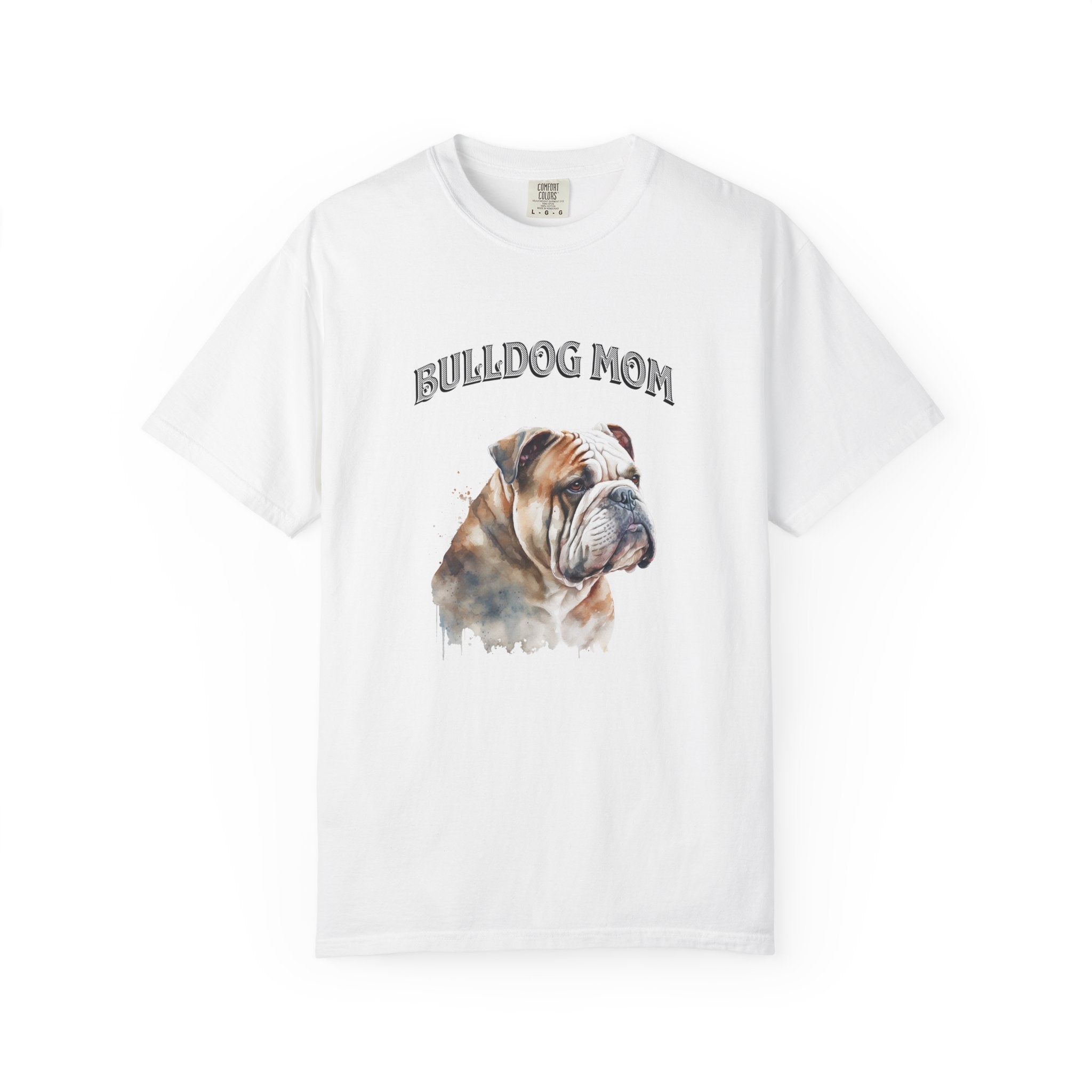 Bulldog Mom T-Shirt — Watercolor English Bulldog Tee for Dog Lovers