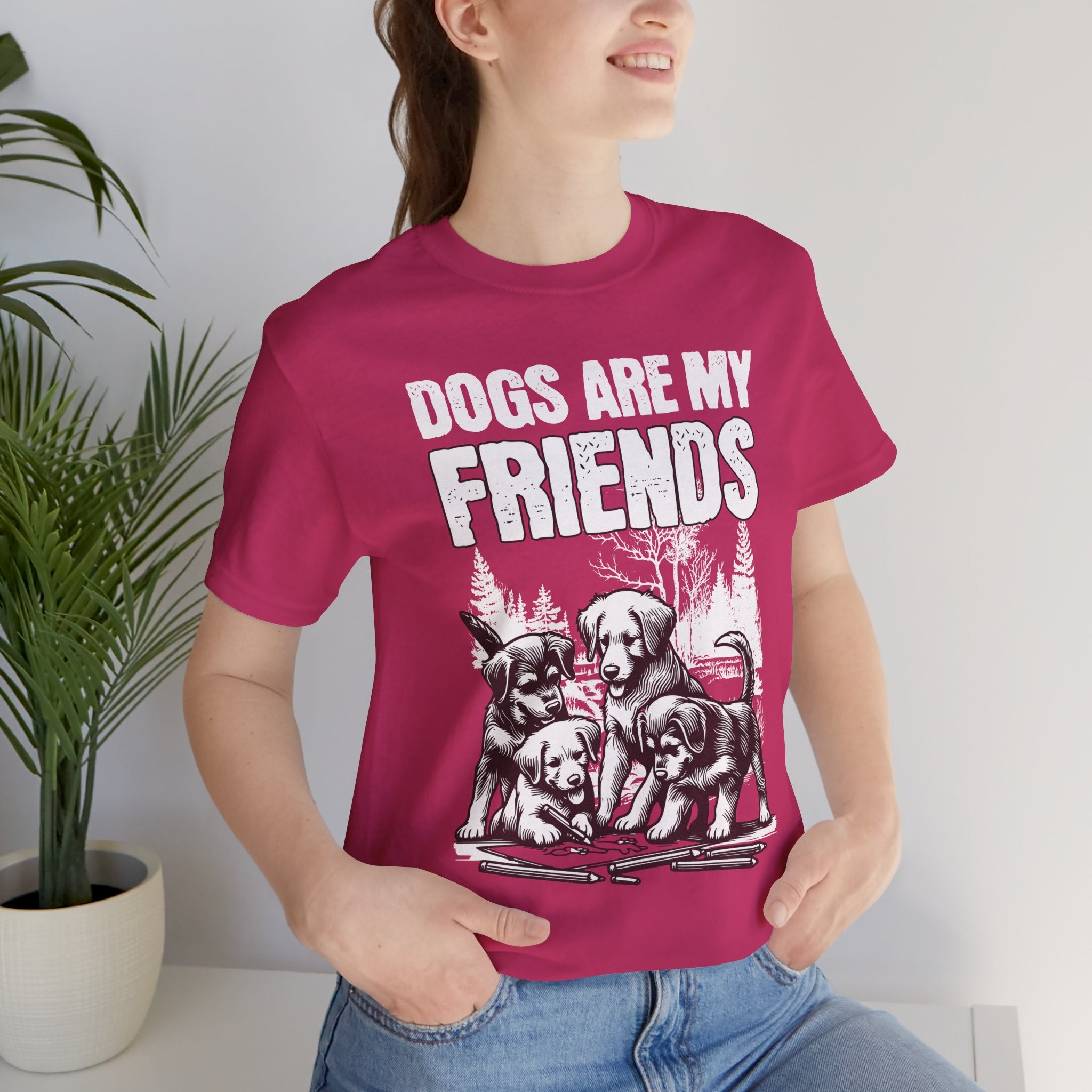 Dogs Are My Friends T-Shirt — Cute Puppy Graphic Tee for Dog Lovers