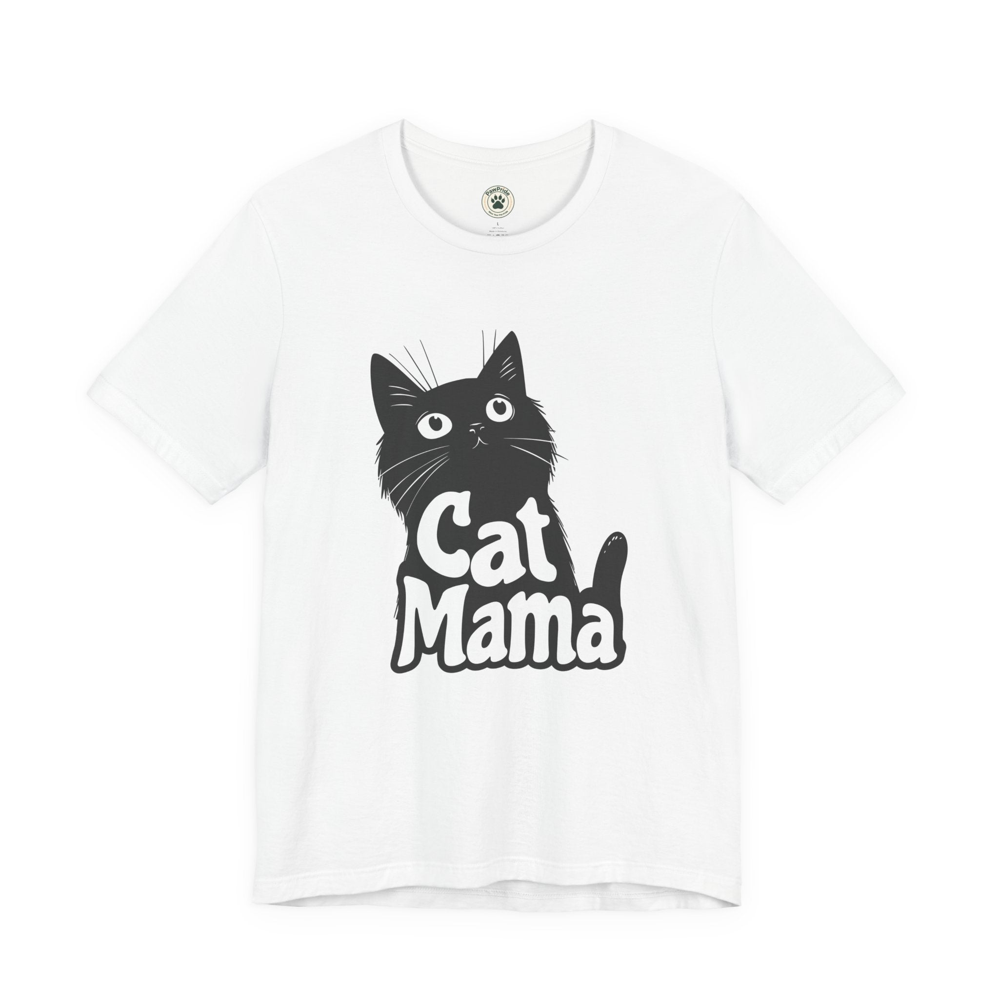 Cat Mama T-Shirt – Cute Black Cat Graphic Tee for Cat Lovers