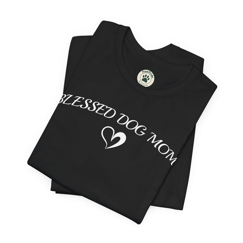 Blessed Dog Mom T-Shirt — Women’s Dog Lover Tee with Heart