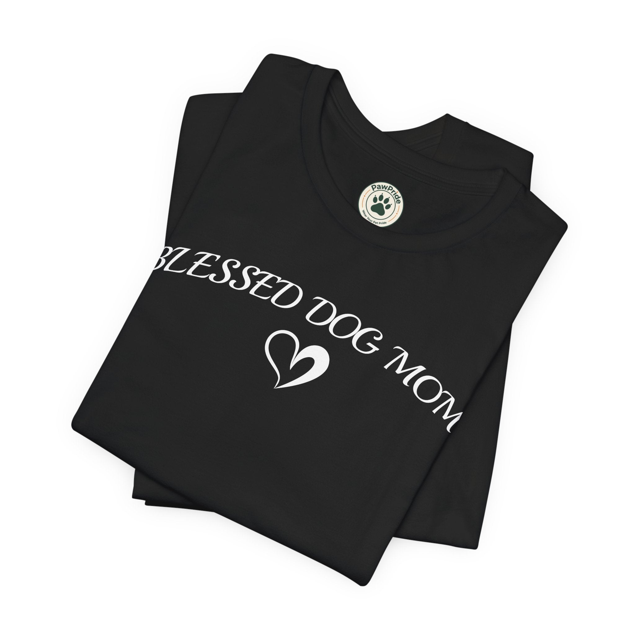 Blessed Dog Mom T-Shirt — Women’s Dog Lover Tee with Heart