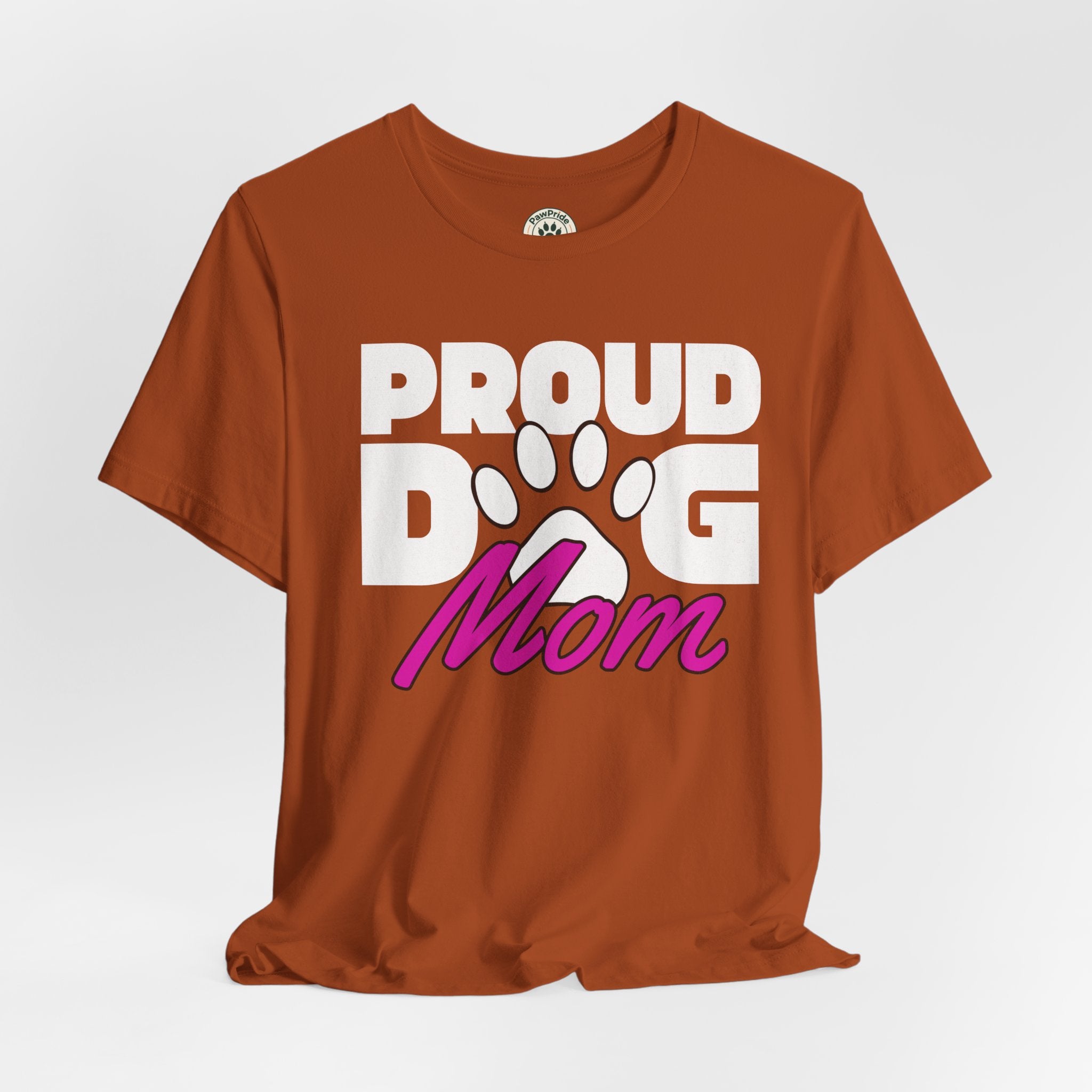 Proud Dog Mom T-Shirt – Paw Print Graphic Tee for Dog Lovers