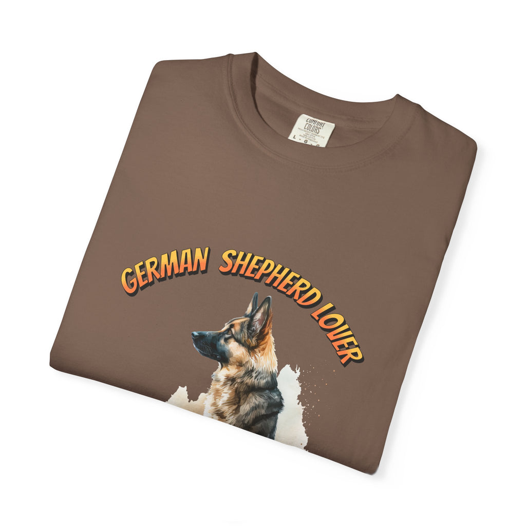 German Shepherd Lover T-Shirt — Retro Script Dog Portrait Tee