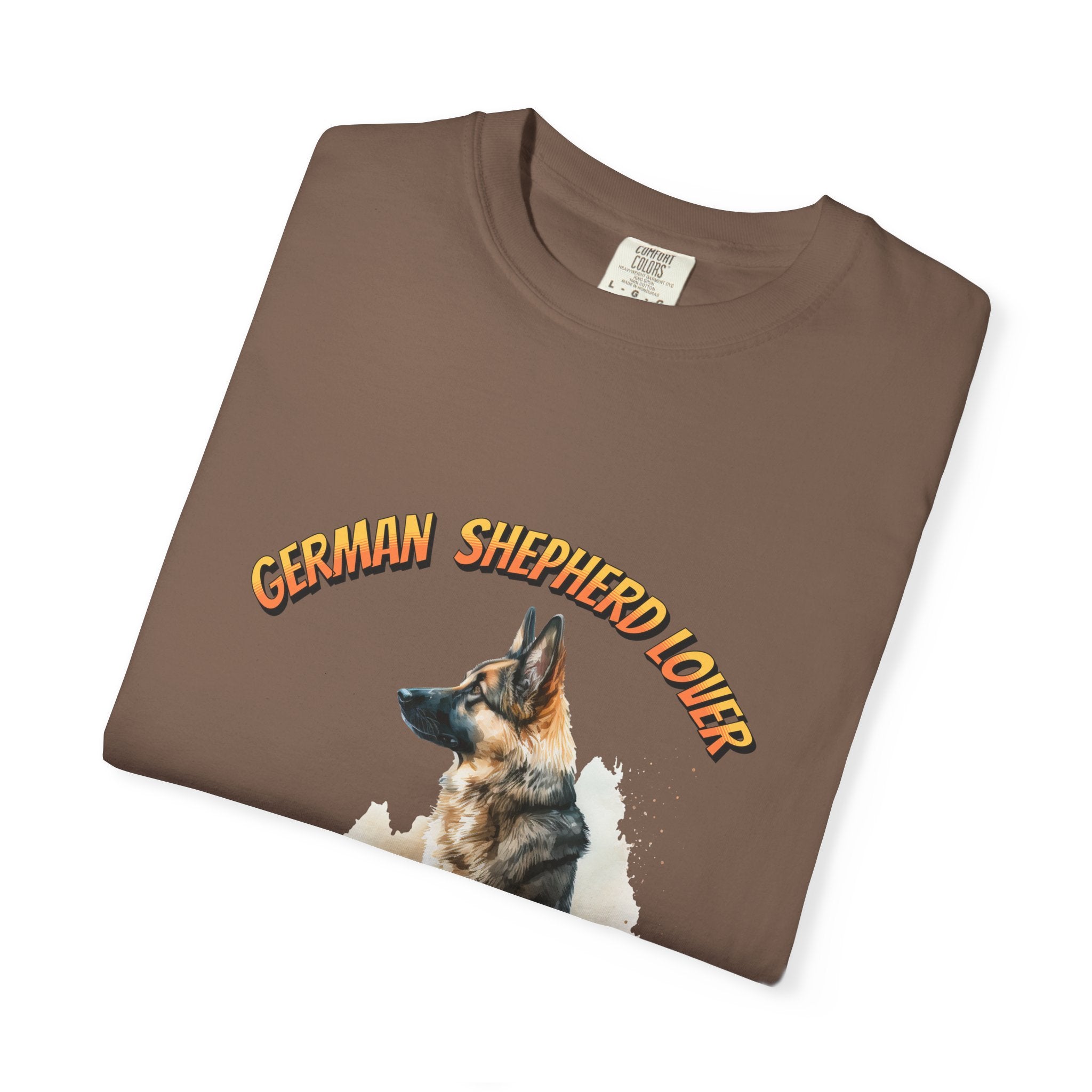 German Shepherd Lover T-Shirt — Retro Script Dog Portrait Tee